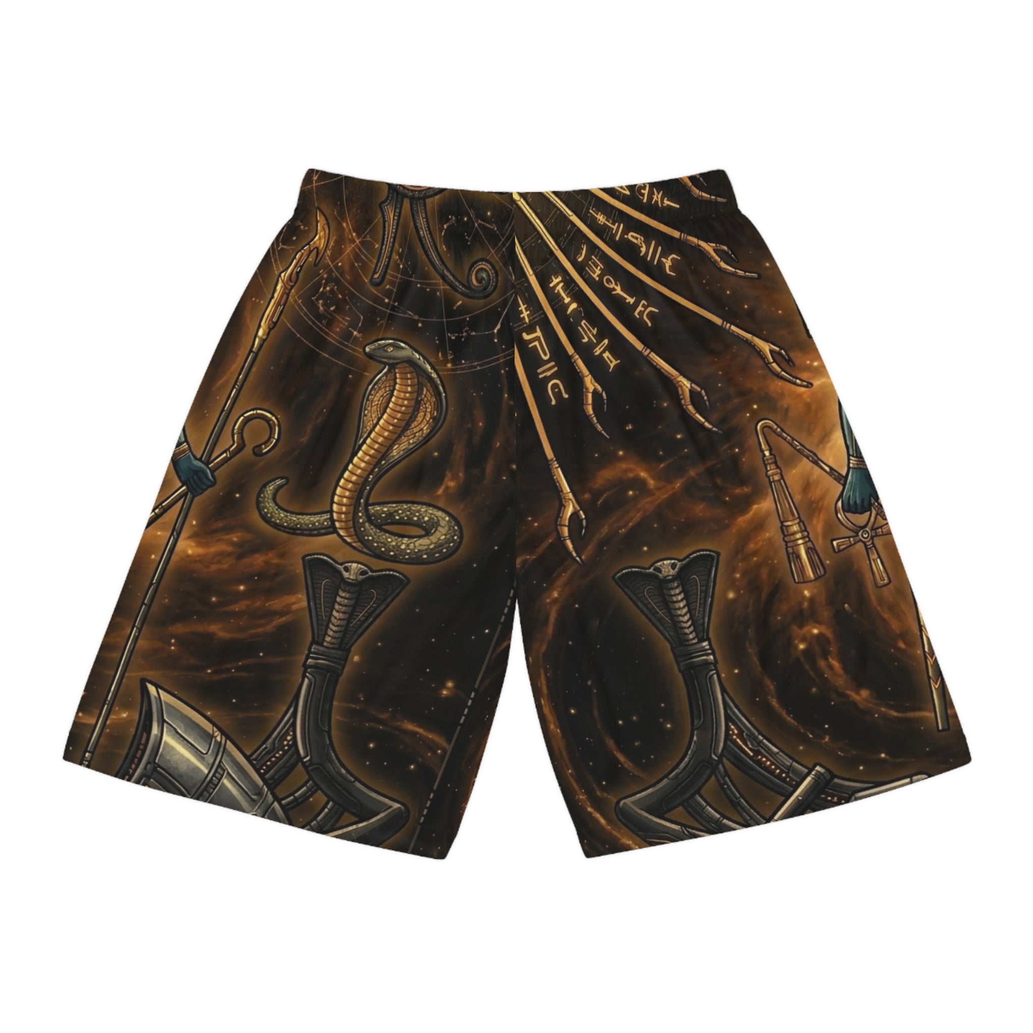 Thoth Frequency Basketball Shorts — AOP
