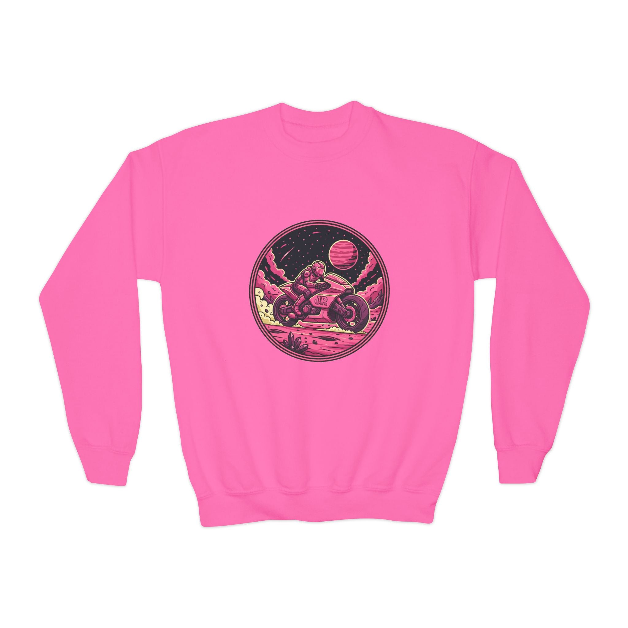 Cosmic Adventure Youth Crewneck Sweatshirt | Perfect for Teens, Outer Space Lovers, Birthday Gift, Casual Wear, Cozy Comfort