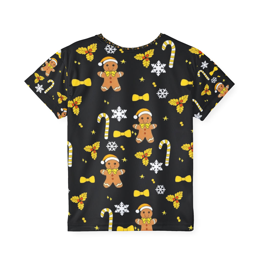 Kids Jersey — Festive Gingerbread & Candy Christmas All-Over Print