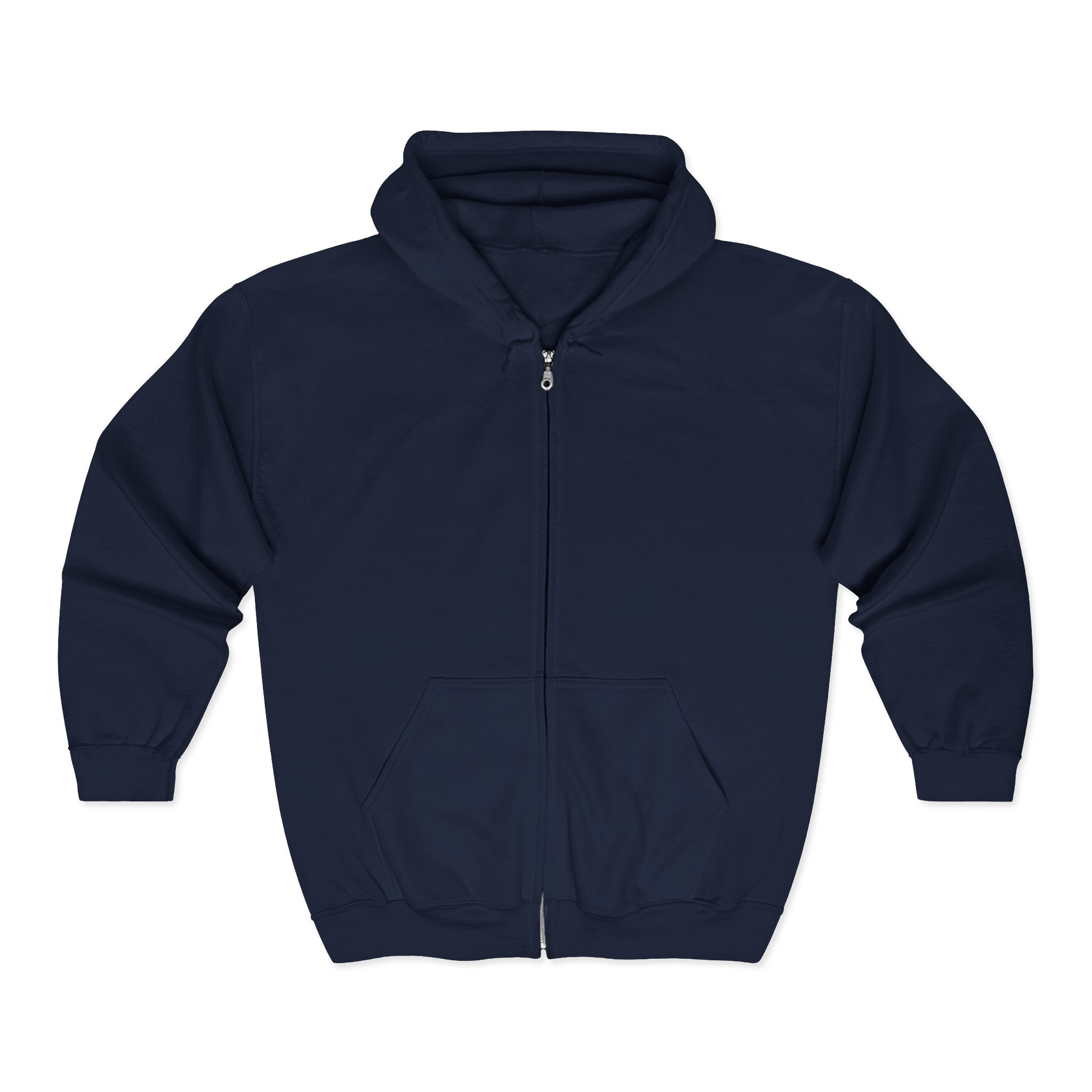 Illuminated Skull Zip Hoodie — All-Seeing Eye Graphic Back Printify