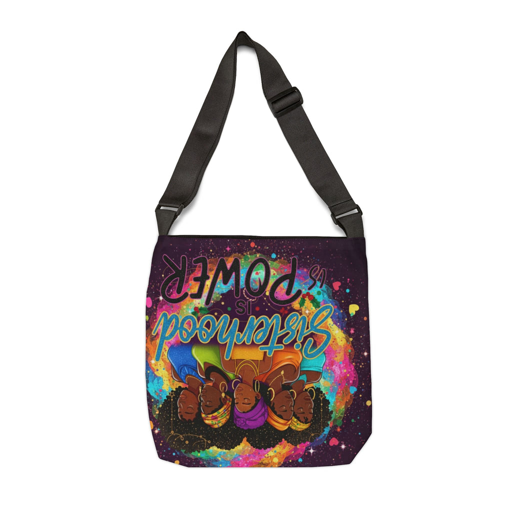 Sisterhood Power Adjustable Tote Bag – Vibrant Afrocentric Women’s Shoulder Bag