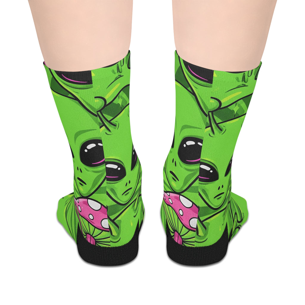 Cosmic Alien Mid-Length Socks