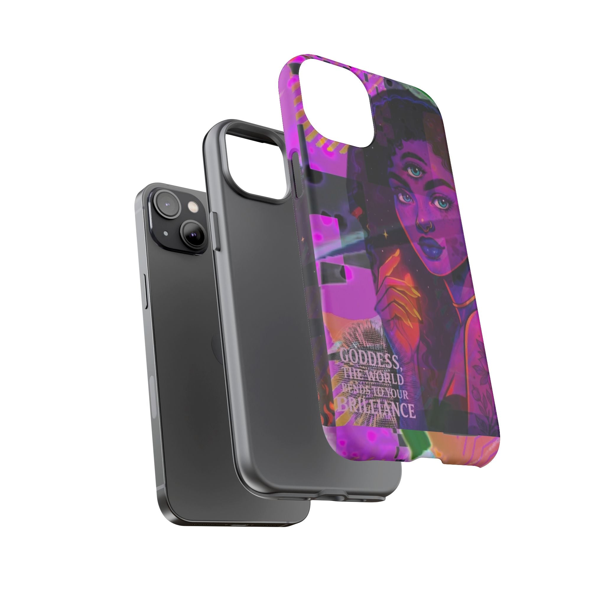Third-Eye Goddess Phone Case — Neon Psychic Art iPhone Cover