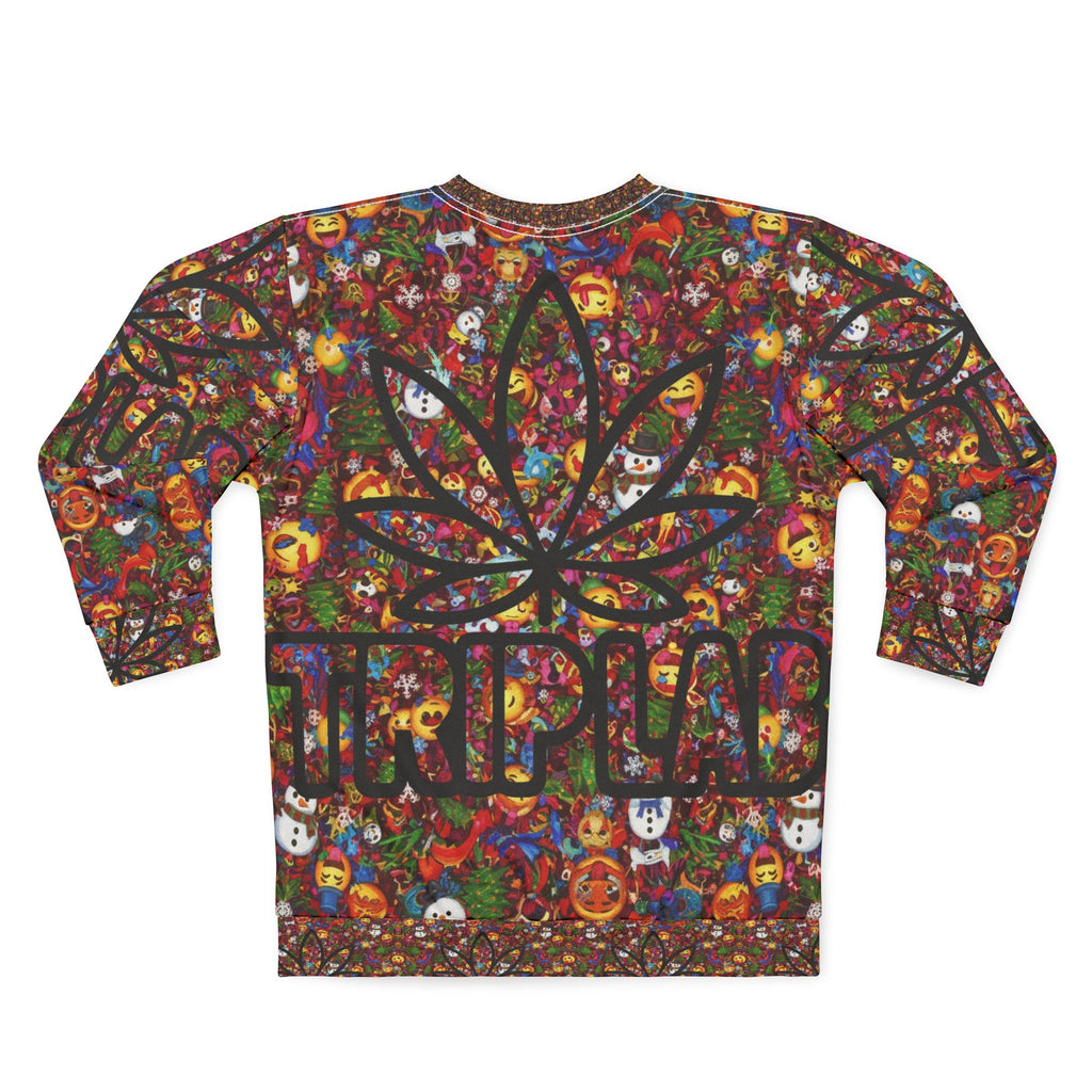 Marijuana Leaf Trippy All-Over Print Sweatshirt — Psychedelic Stoner Crewneck