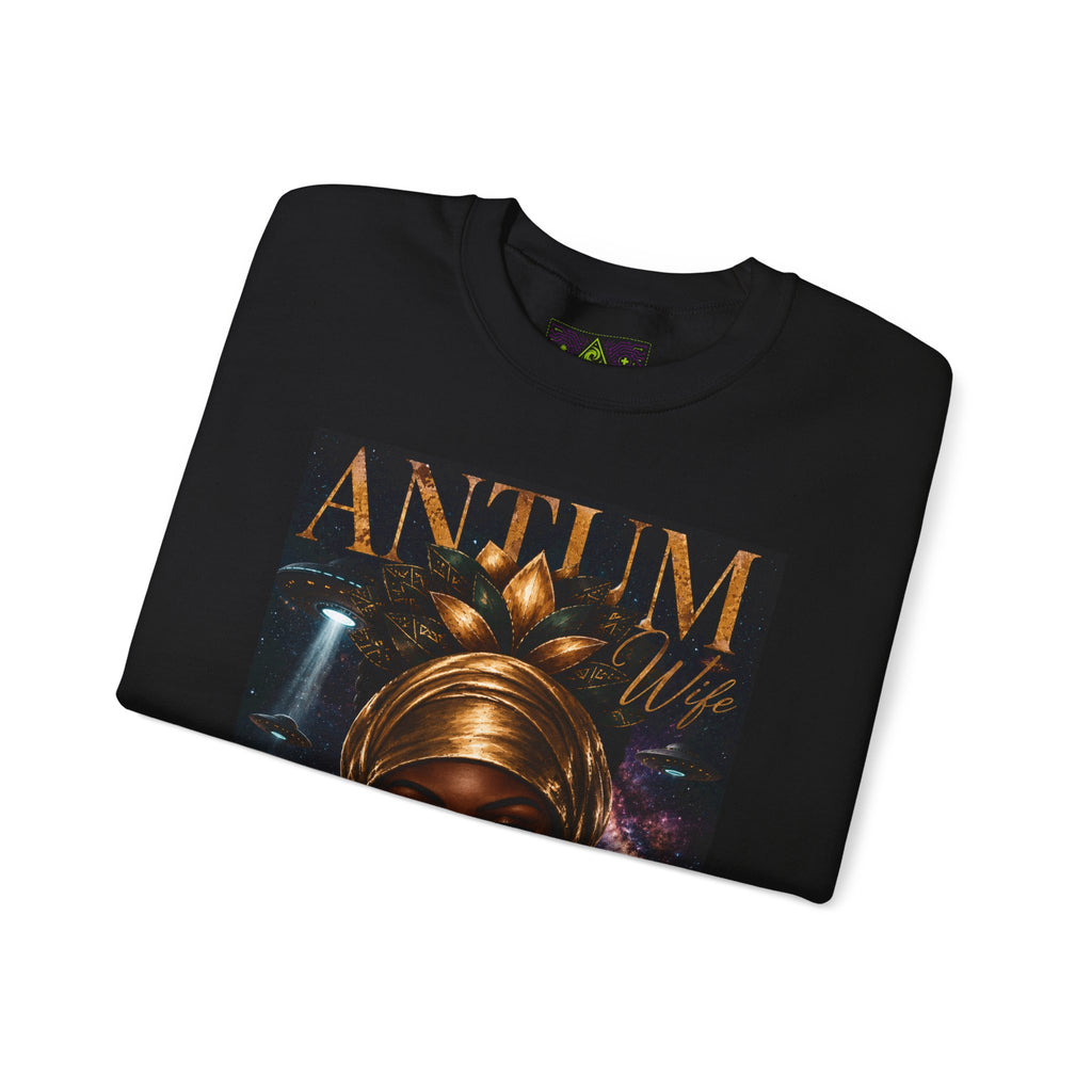 Crewneck Sweatshirt — 'Anitum' Afrocentric Goddess Portrait Crewneck