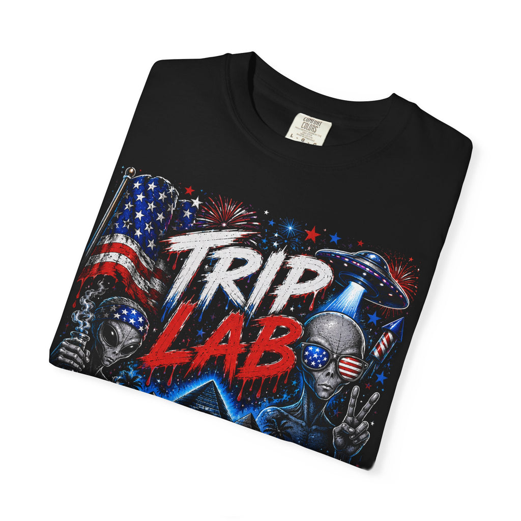 4th of July Alien BBQ T-Shirt — Trip Lab Patriotic Graphic Tee
