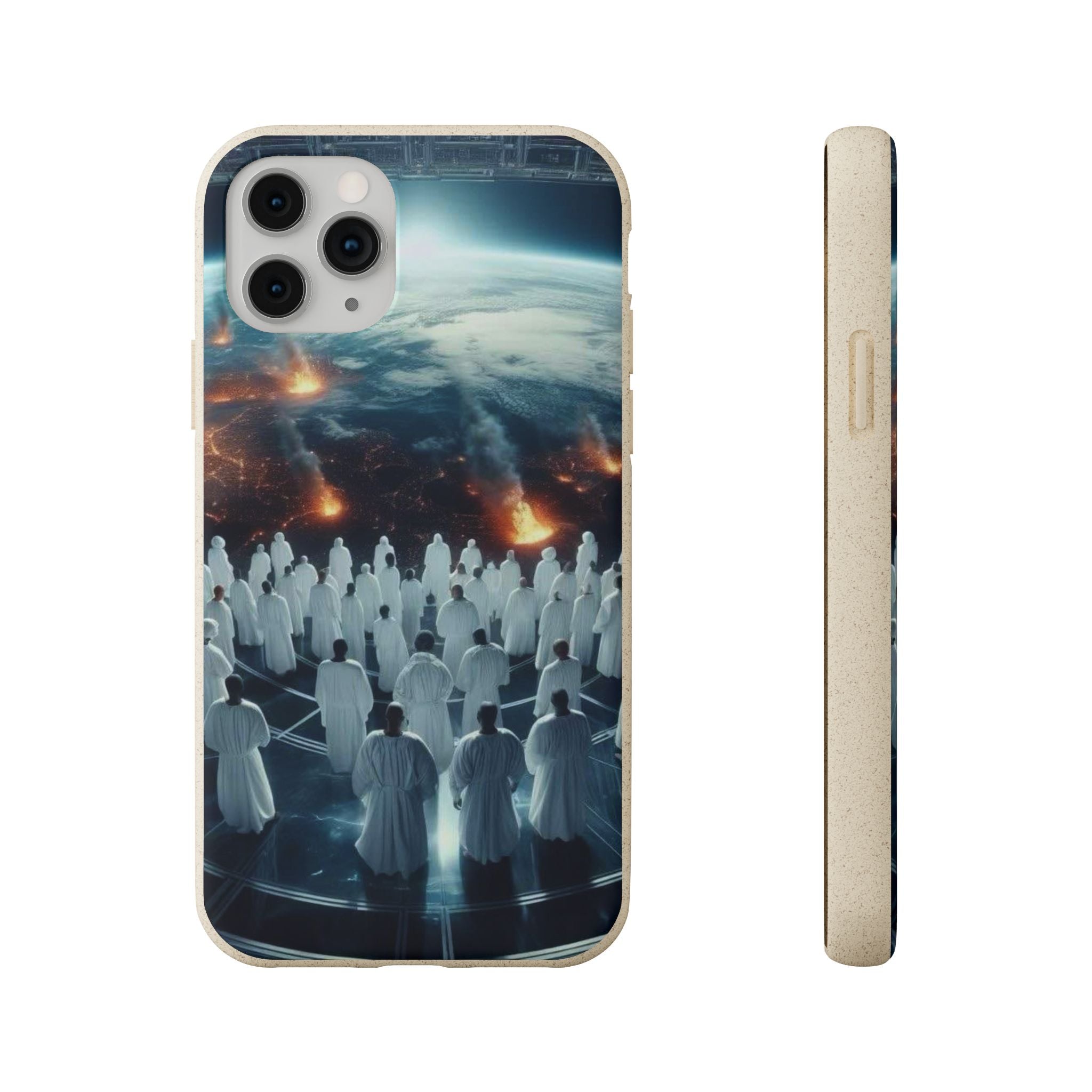 Galactic Gathering Biodegradable Phone Case - Eco-Friendly Cosmic Design