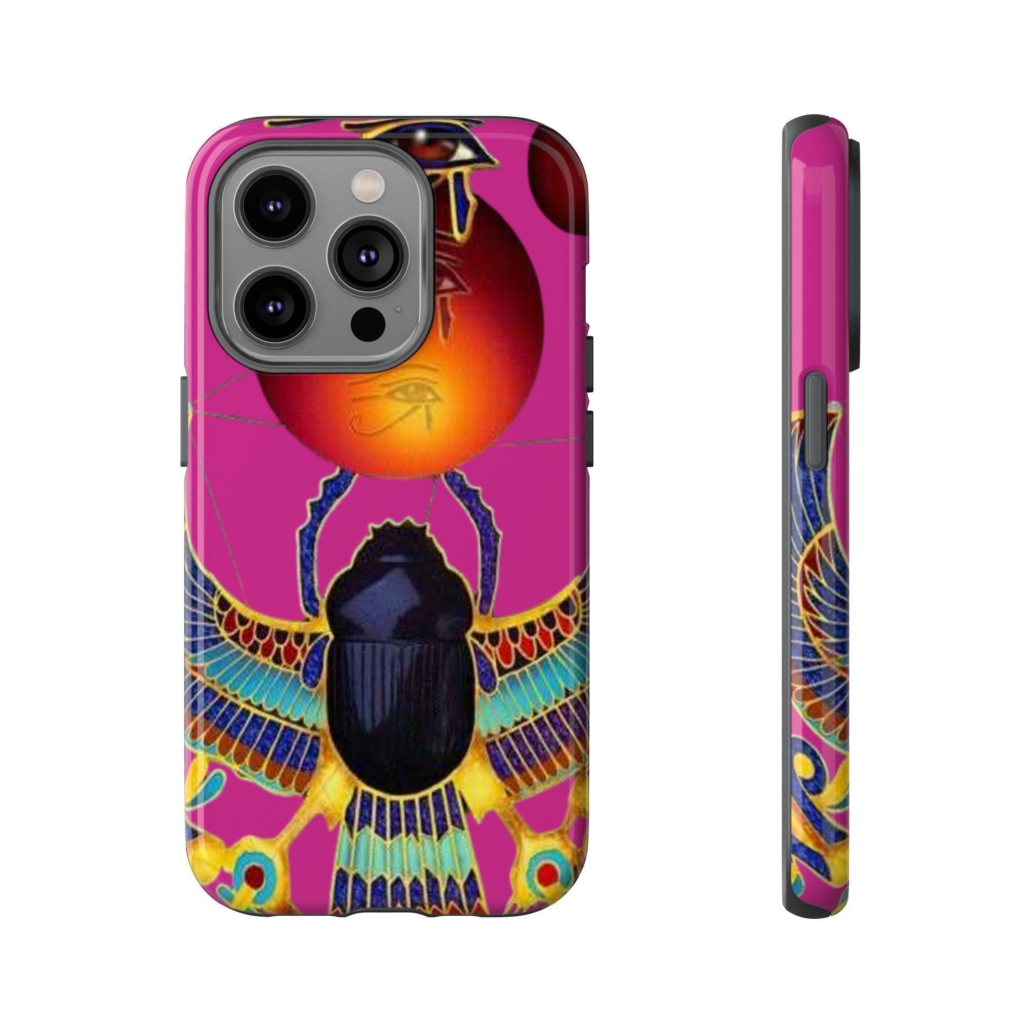 Vibrant Phone Case with Egyptian Inspired Design, Durable Phone Cover, Unique Gift for Her, Artful Accessory for Everyday Use