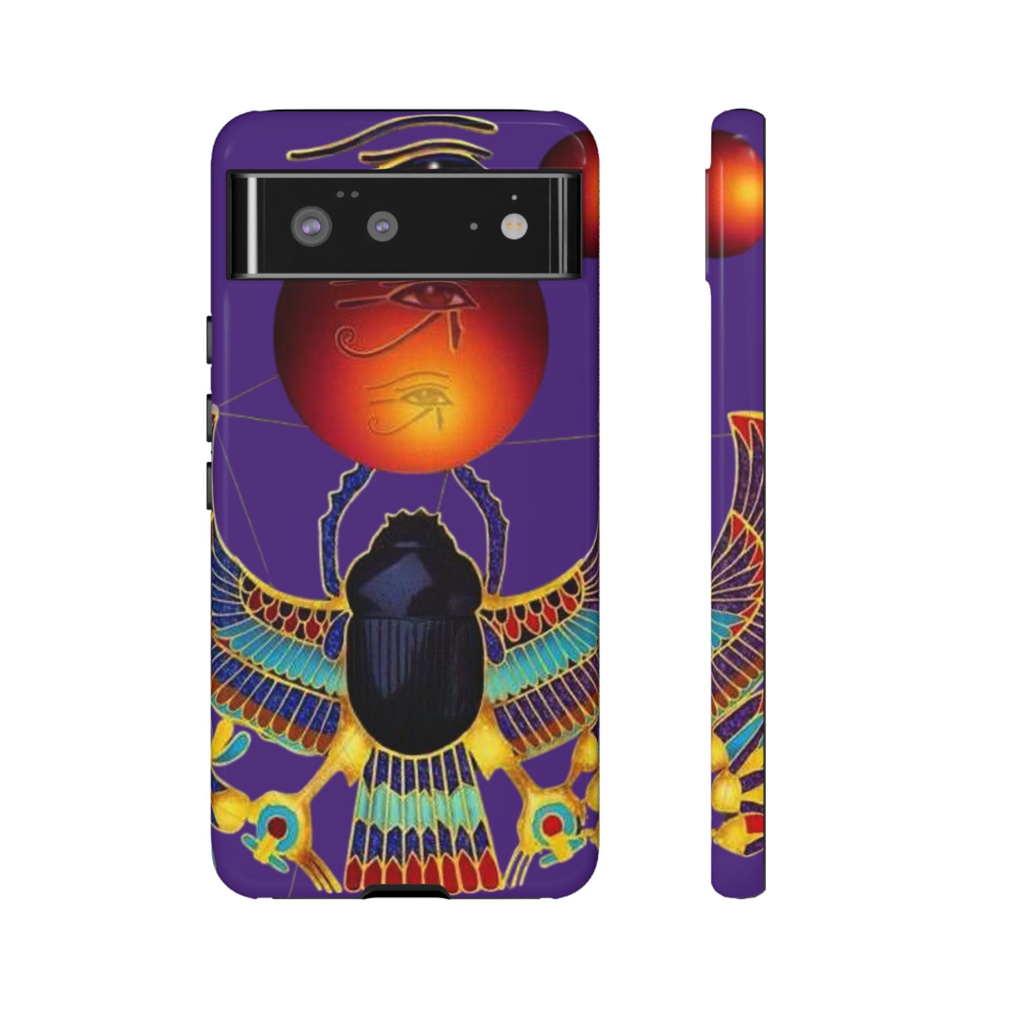 Colorful Phone Case with Egyptian-Inspired Design, Tough Cases for Gift, Phone Protection, Unique Accessories, Festival Style, Phone Cover
