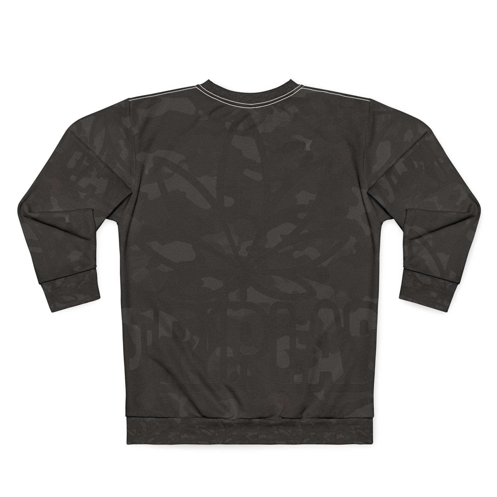 Camo Black All-Over Print Sweatshirt — Cozy Everyday Crewneck