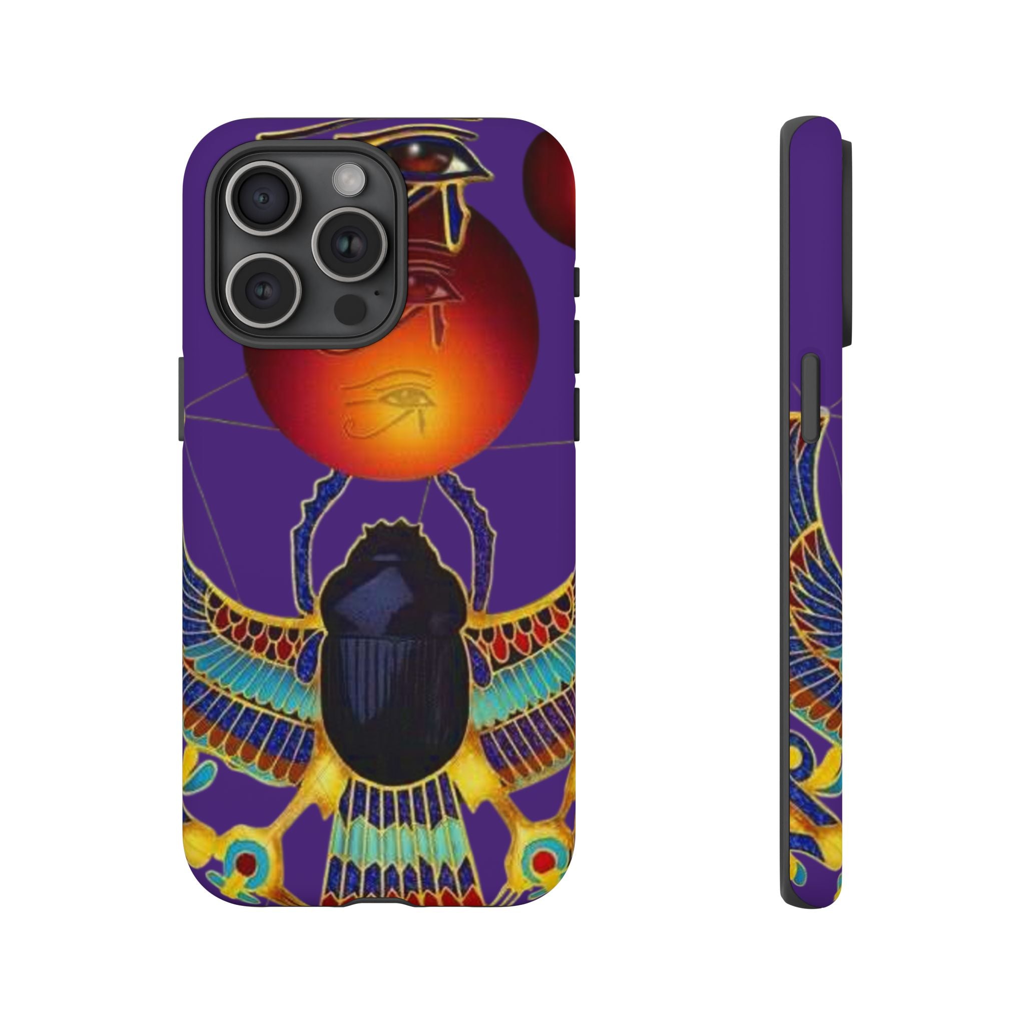 Colorful Phone Case with Egyptian-Inspired Design, Tough Cases for Gift, Phone Protection, Unique Accessories, Festival Style, Phone Cover