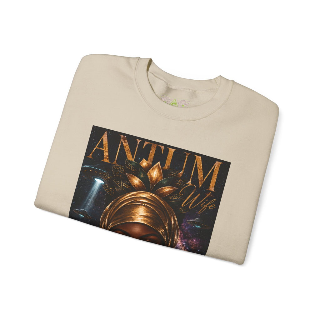 Crewneck Sweatshirt — 'Anitum' Afrocentric Goddess Portrait Crewneck