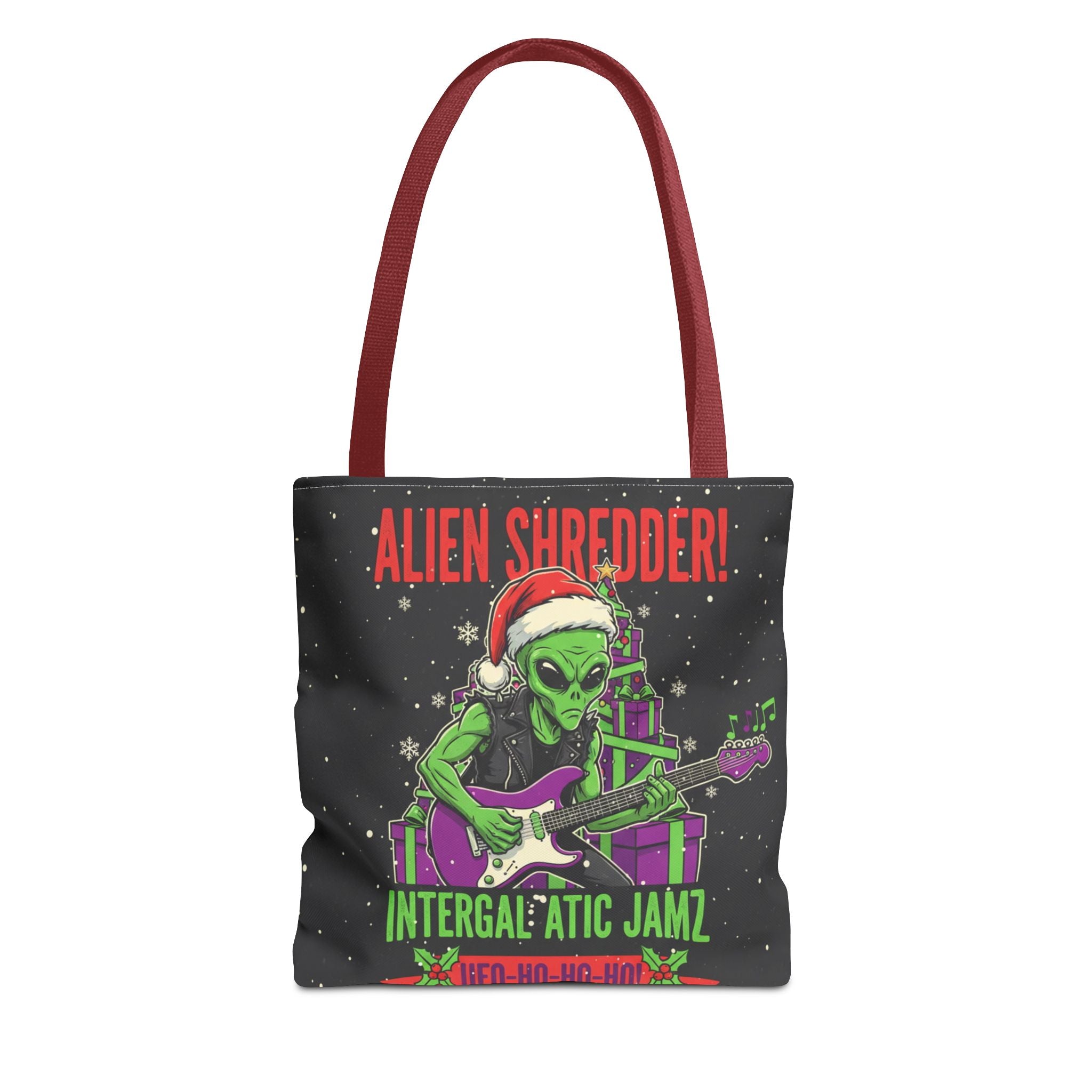 Alien Shredder Tote Bag — Intergalactic Jamz Christmas Guitar Gift