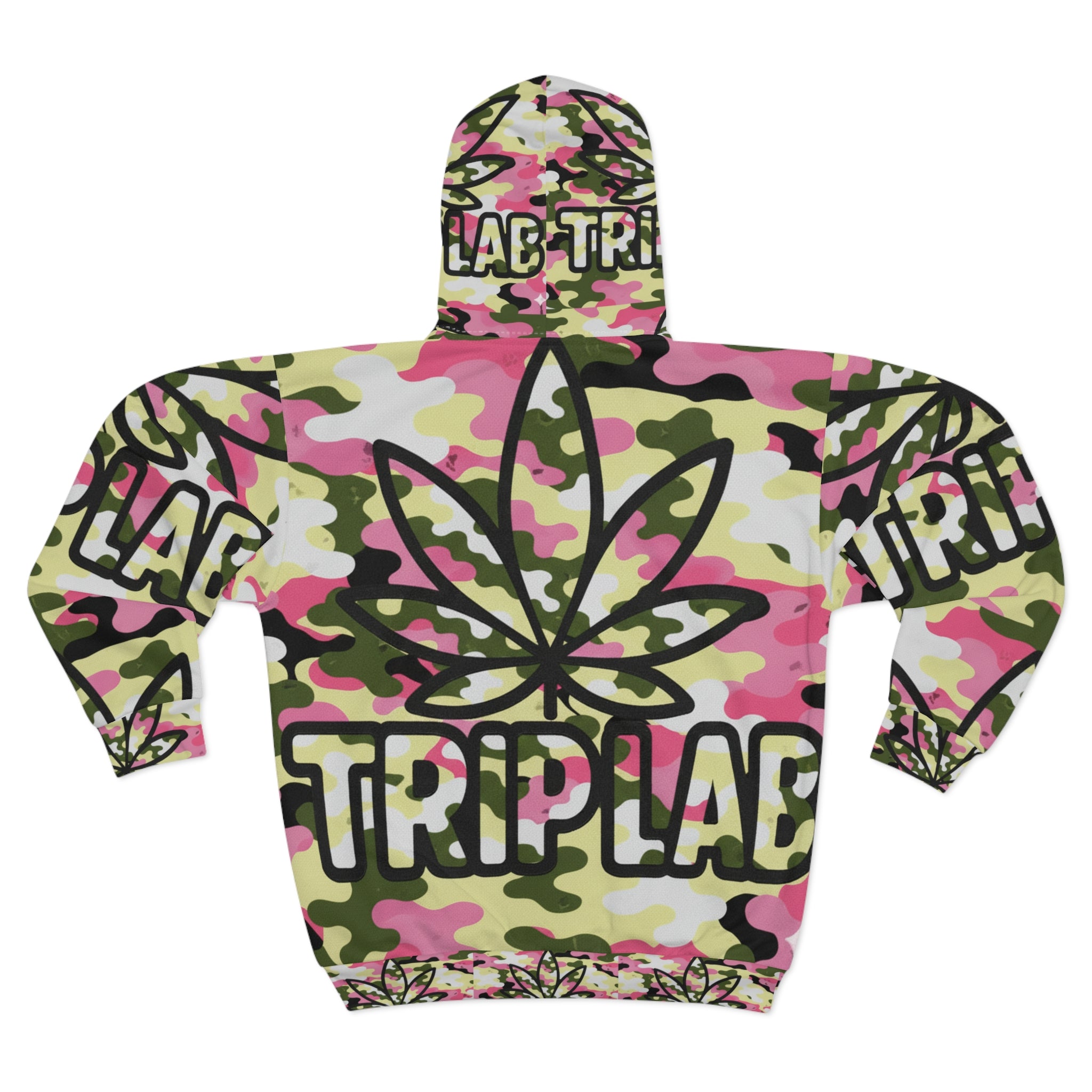 Pink Camouflage Zip Hoodie
