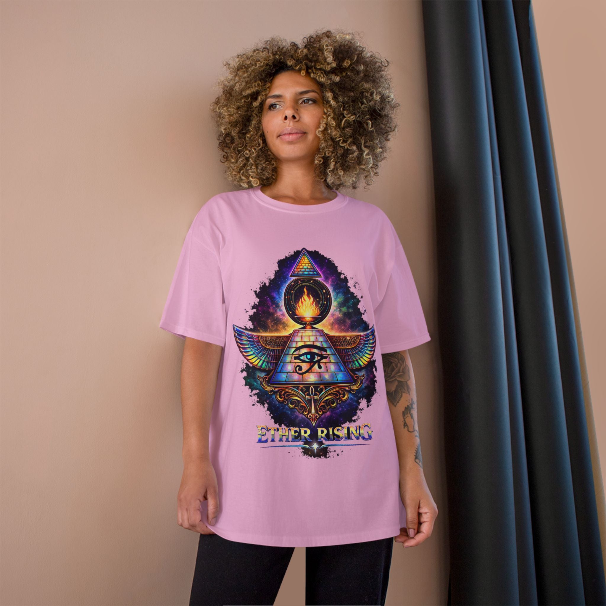 Ether Rising T-Shirt — Mystic All-Seeing Eye Graphic Tee Printify