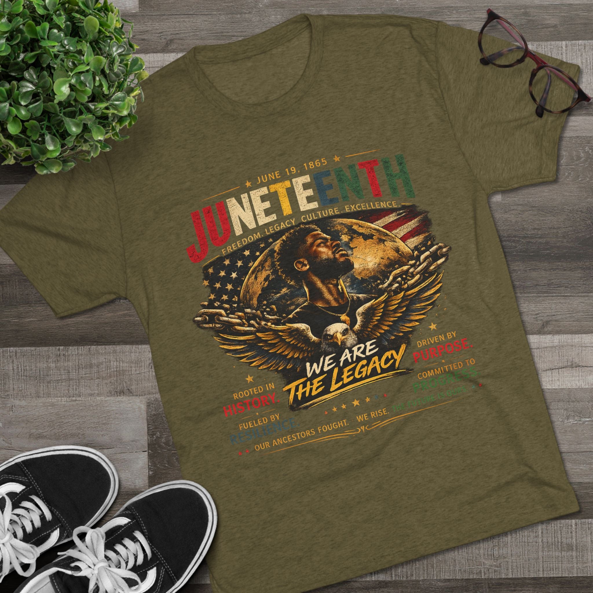Juneteenth Celebration Tee — "We Are The Legacy" Patriotic Juneteenth T-Shirt
