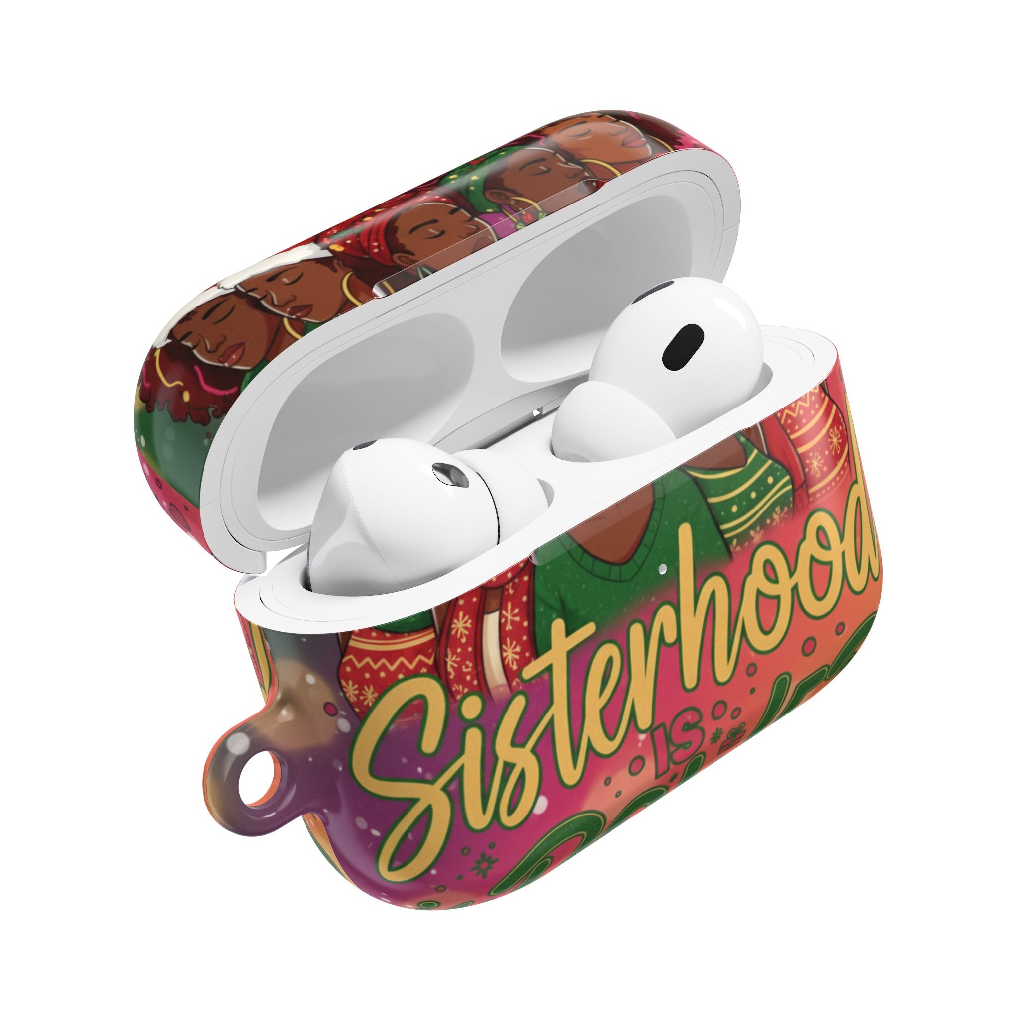 AirPod Case — "Sisterhood Is Power" Holiday African American Women Design🎁