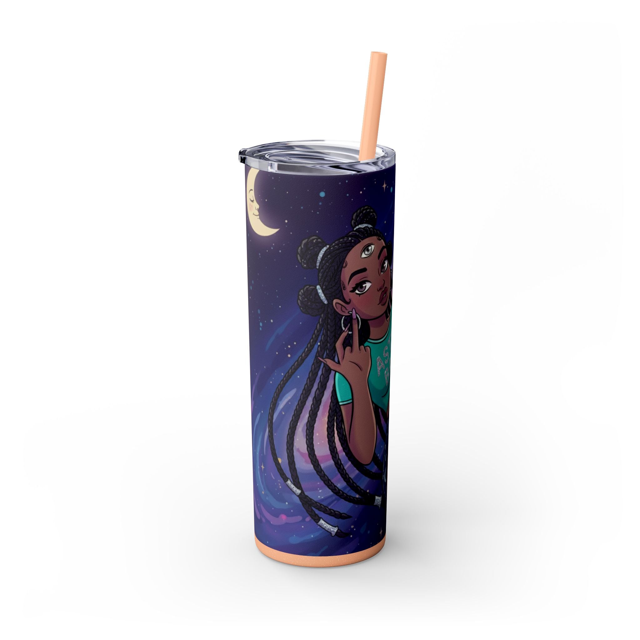 Astro Babe Skinny Tumbler — 20oz Cosmic Straw Cup