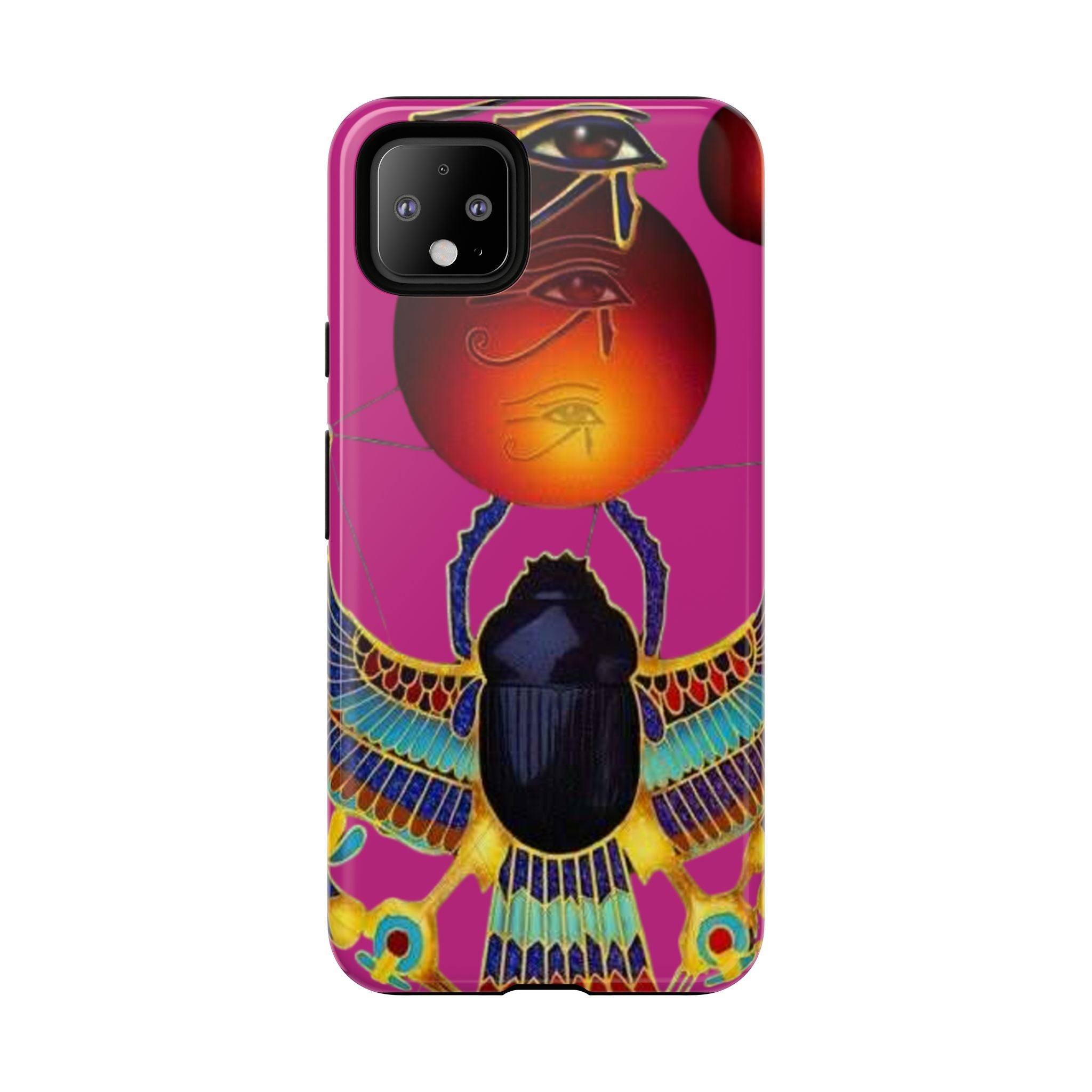 Vibrant Phone Case with Egyptian Inspired Design, Durable Phone Cover, Unique Gift for Her, Artful Accessory for Everyday Use
