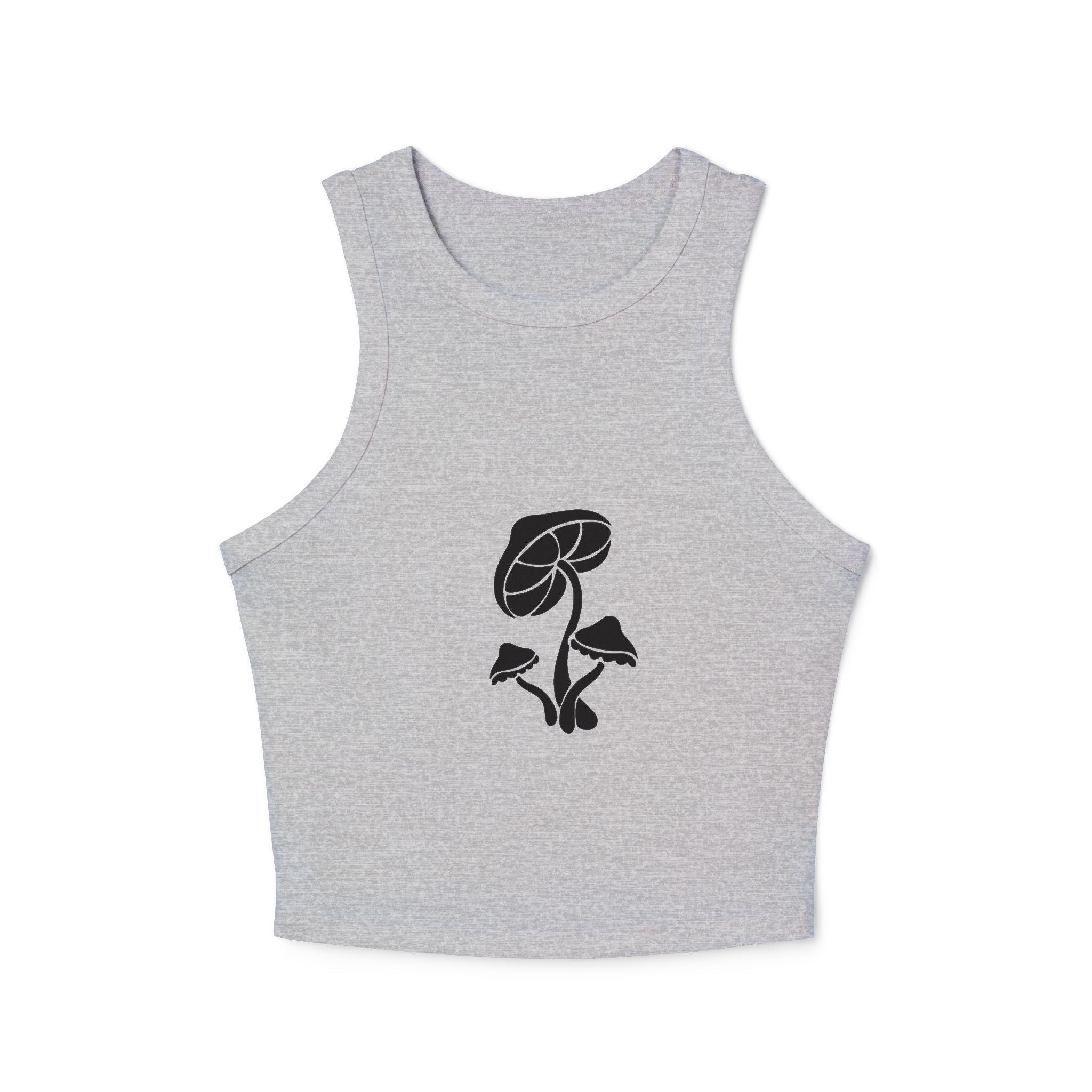 Retro Floral Women's Micro Rib Racer Tank Top, Casual Summer Top, Boho Style Shirt, Gift for Her, Festival Wear, Comfortable Layering Printify