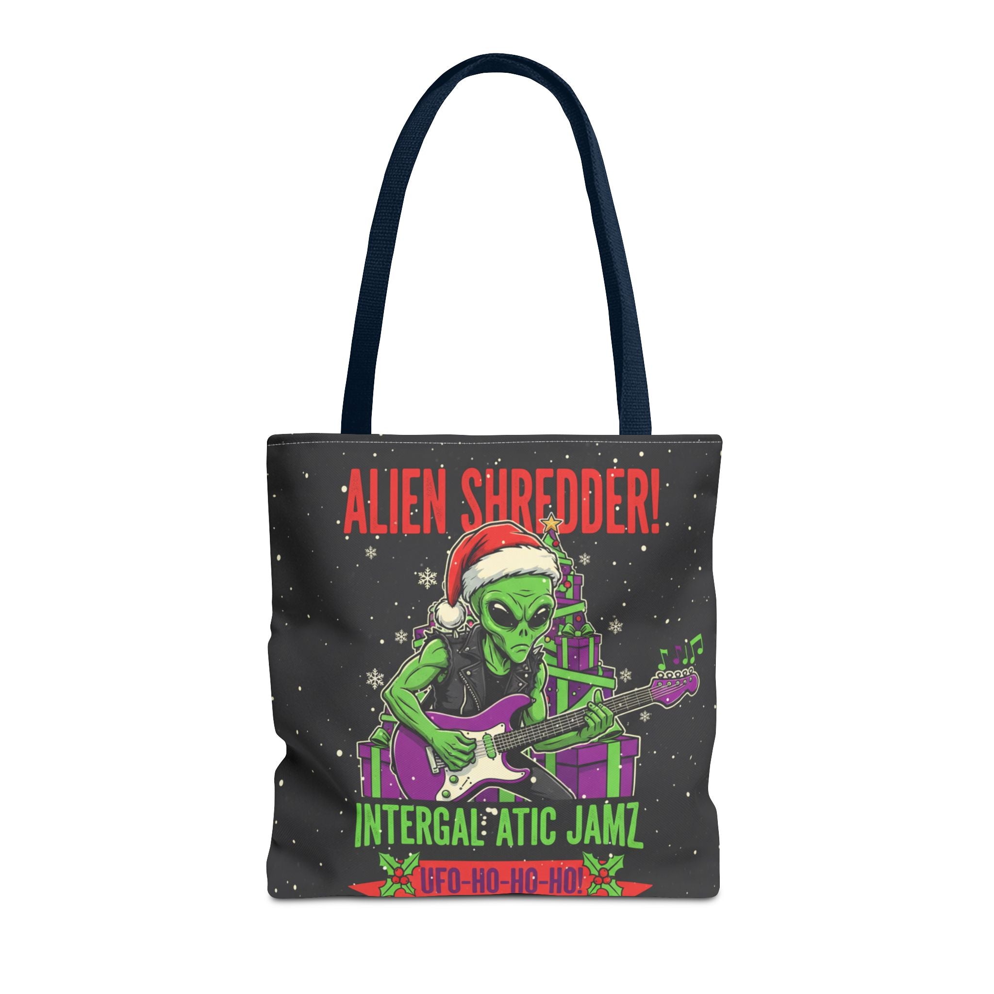 Alien Shredder Tote Bag — Intergalactic Jamz Christmas Guitar Gift