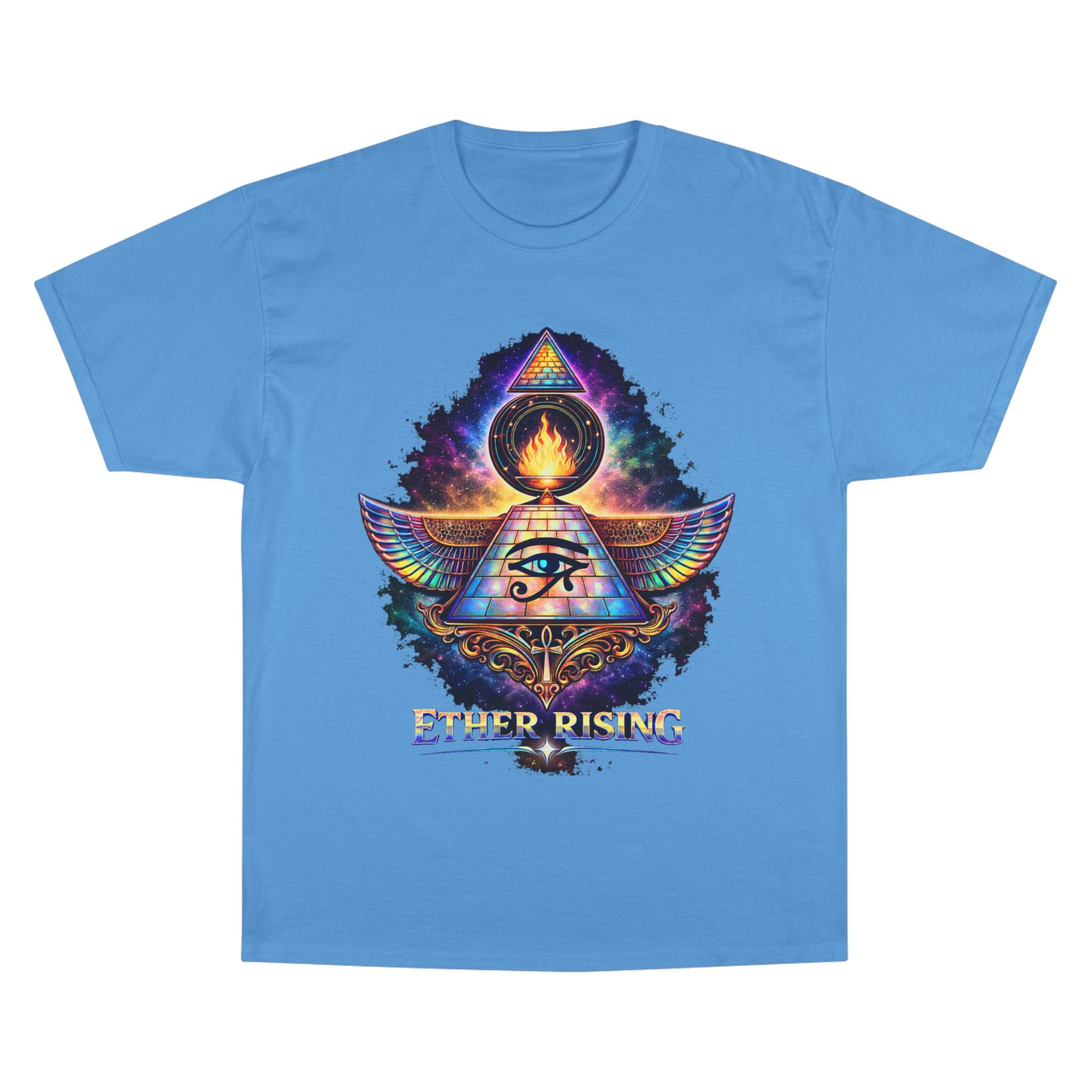 Ether Rising T-Shirt — Mystic All-Seeing Eye Graphic Tee Printify