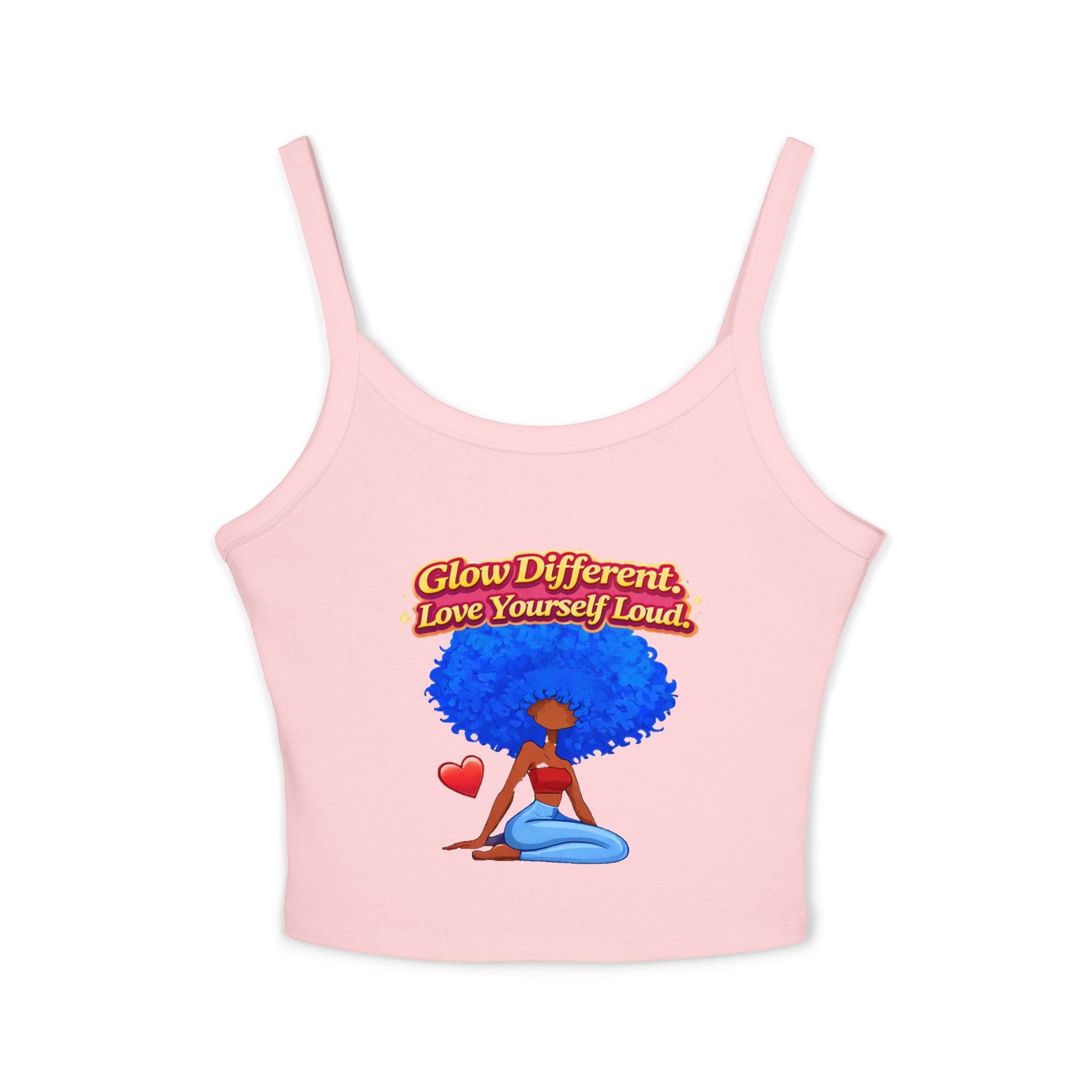 Glow Different Love Yourself Loud Crop Tank Printify