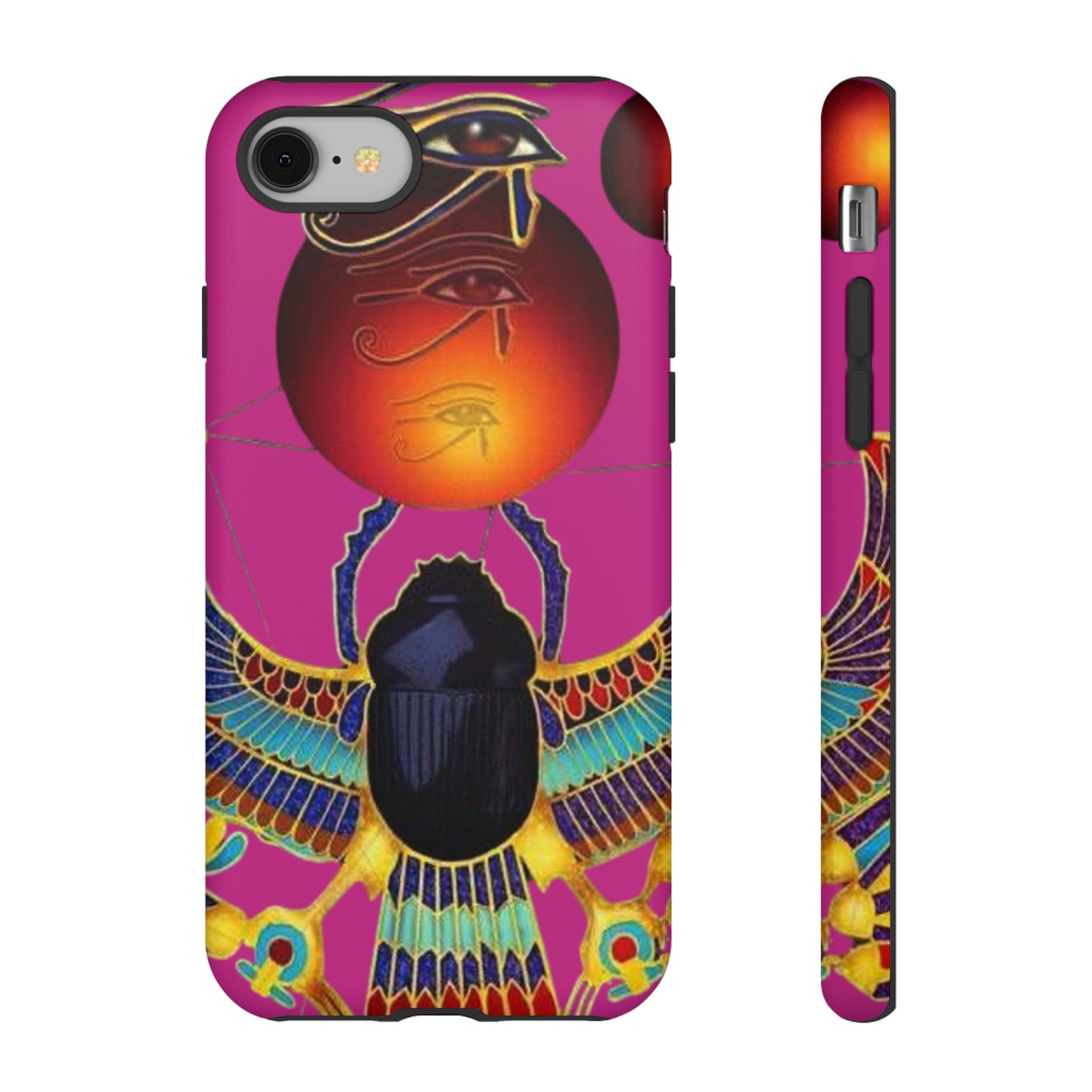 Vibrant Phone Case with Egyptian Inspired Design, Durable Phone Cover, Unique Gift for Her, Artful Accessory for Everyday Use
