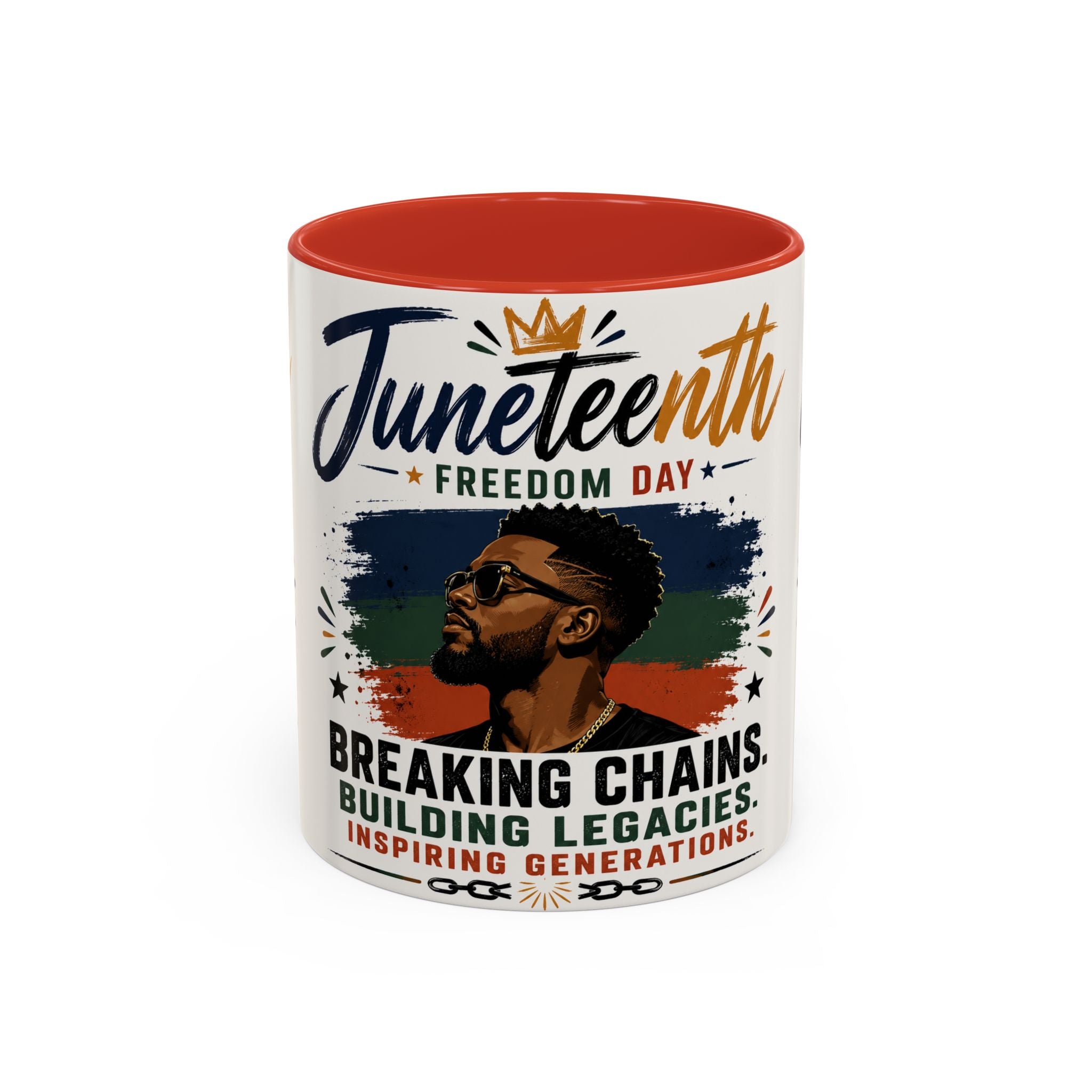 Juneteenth Freedom Day Coffee Mug – "Breaking Chains, Building Legacies" Accent Mug