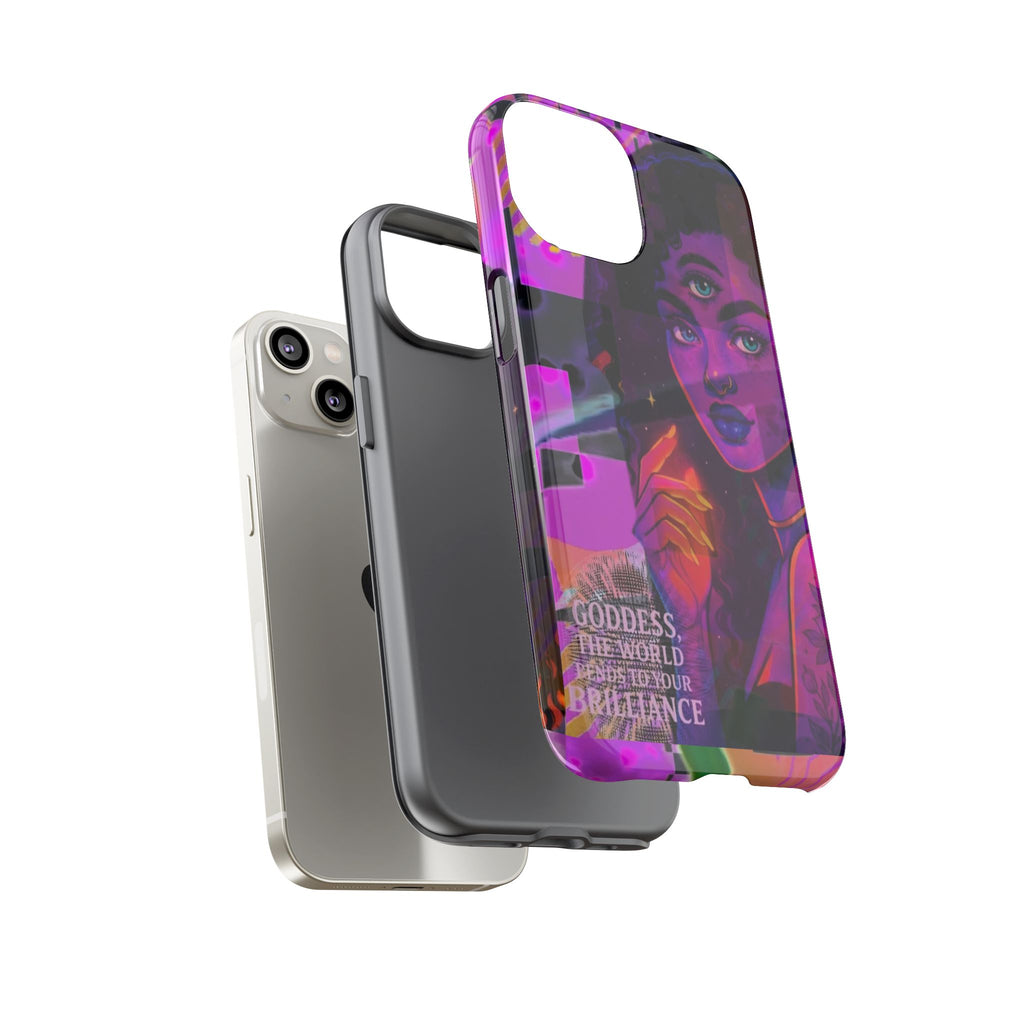 Third-Eye Goddess Phone Case — Neon Psychic Art iPhone Cover