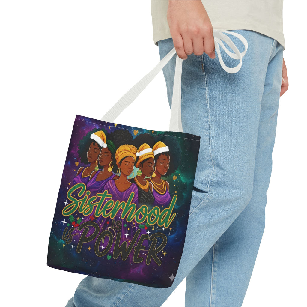 Sisterhood Power Tote Bag – Afrocentric Women Unity Canvas Tote