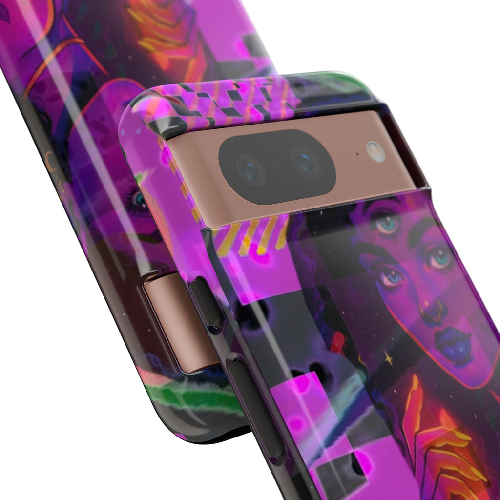 Third-Eye Goddess Phone Case — Neon Psychic Art iPhone Cover