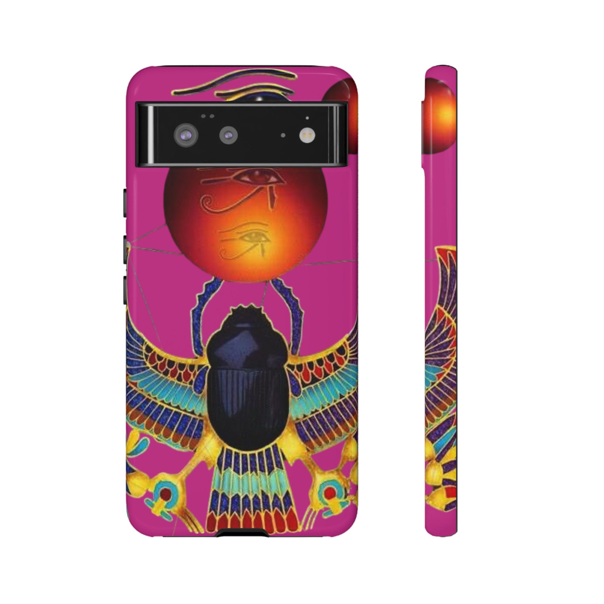 Vibrant Phone Case with Egyptian Inspired Design, Durable Phone Cover, Unique Gift for Her, Artful Accessory for Everyday Use