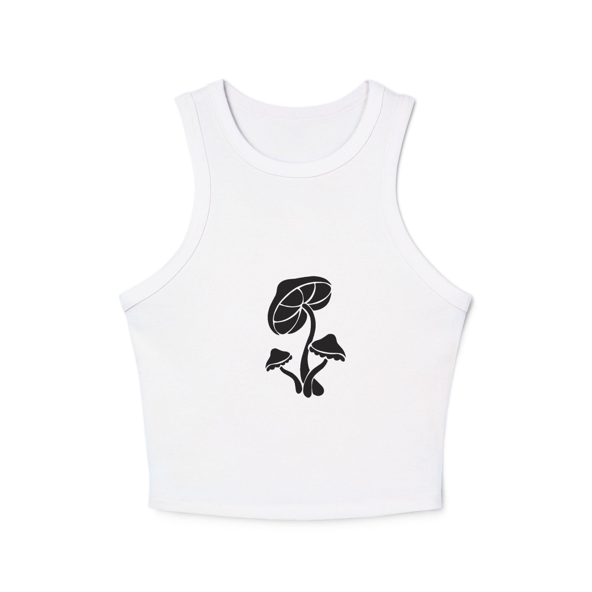 Retro Floral Women's Micro Rib Racer Tank Top, Casual Summer Top, Boho Style Shirt, Gift for Her, Festival Wear, Comfortable Layering Printify