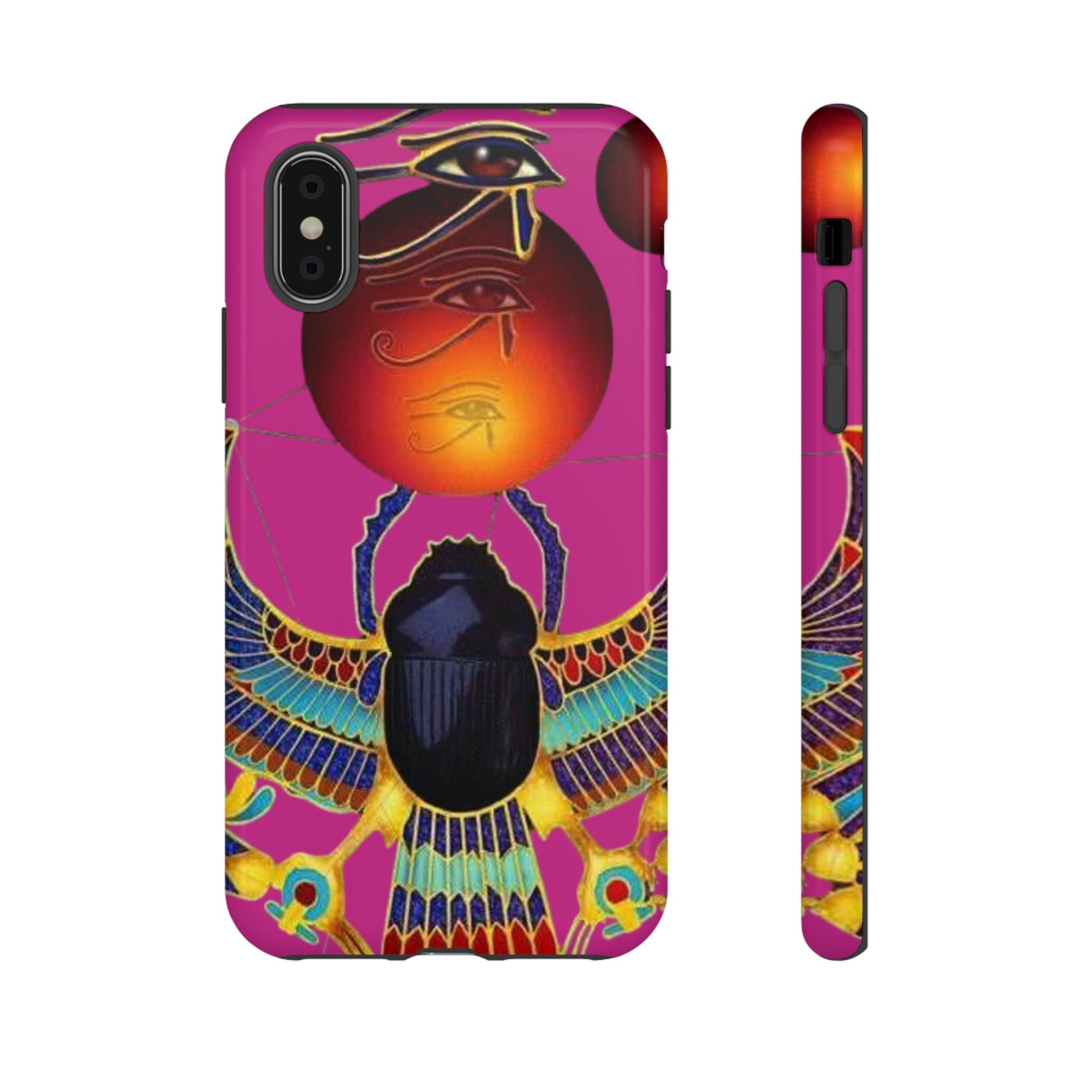 Vibrant Phone Case with Egyptian Inspired Design, Durable Phone Cover, Unique Gift for Her, Artful Accessory for Everyday Use