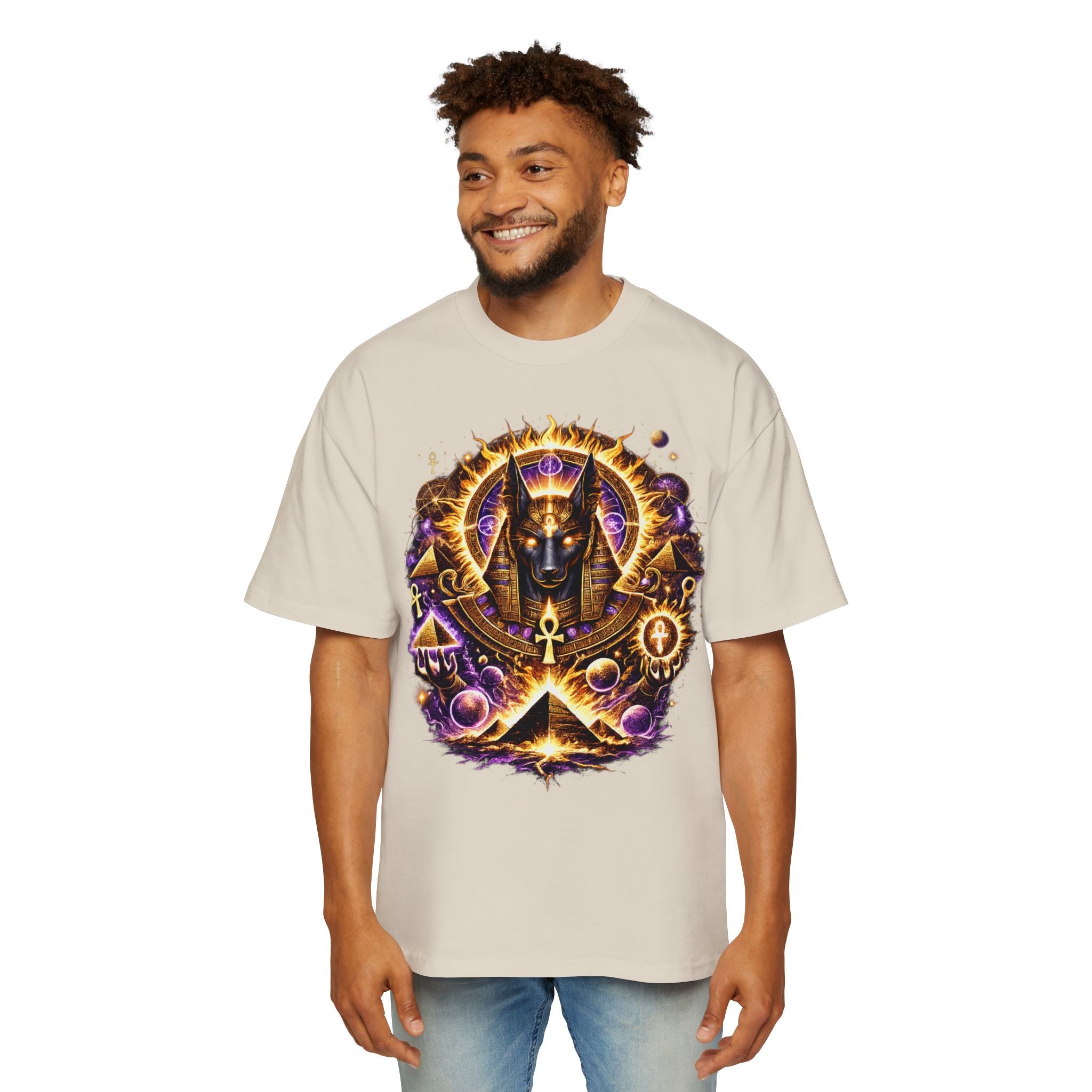 Anubis Oversized Tee — Guardian of the Gate
