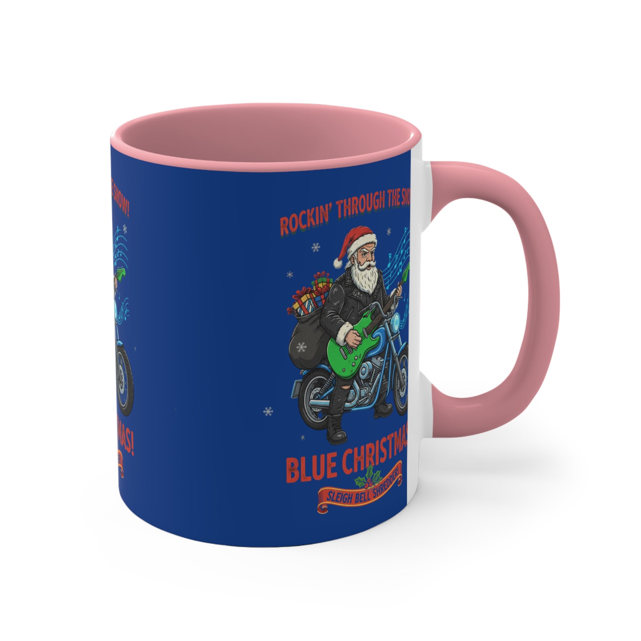 11oz Personalized Accent Mug With Blue And White Green And White Red And White Pink And White Color Schemes