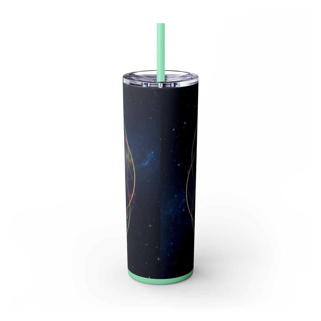 20oz Skinny Tumbler – Colorful Ether 9 Logo Stainless Steel Straw Cup