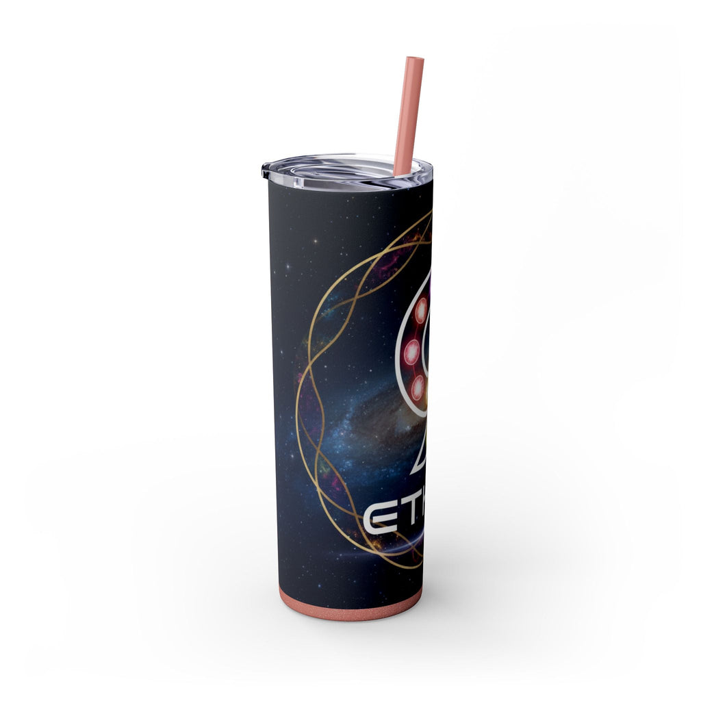 20oz Skinny Tumbler – Colorful Ether 9 Logo Stainless Steel Straw Cup