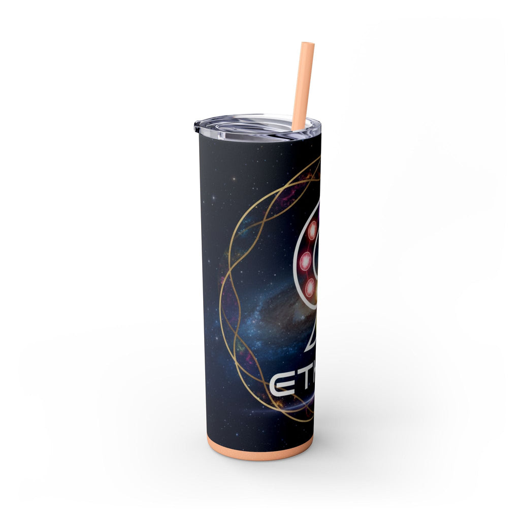 20oz Skinny Tumbler – Colorful Ether 9 Logo Stainless Steel Straw Cup
