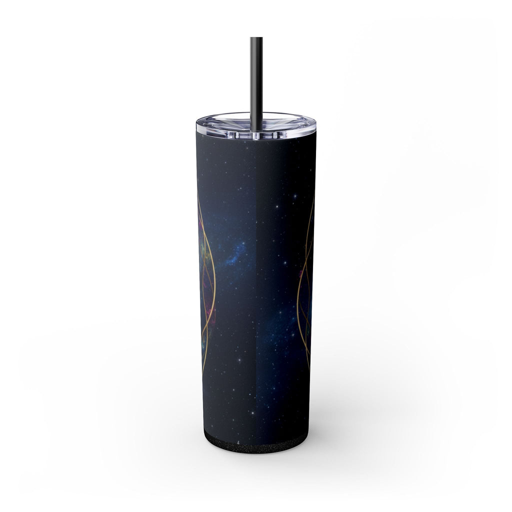 20oz Skinny Tumbler – Colorful Ether 9 Logo Stainless Steel Straw Cup