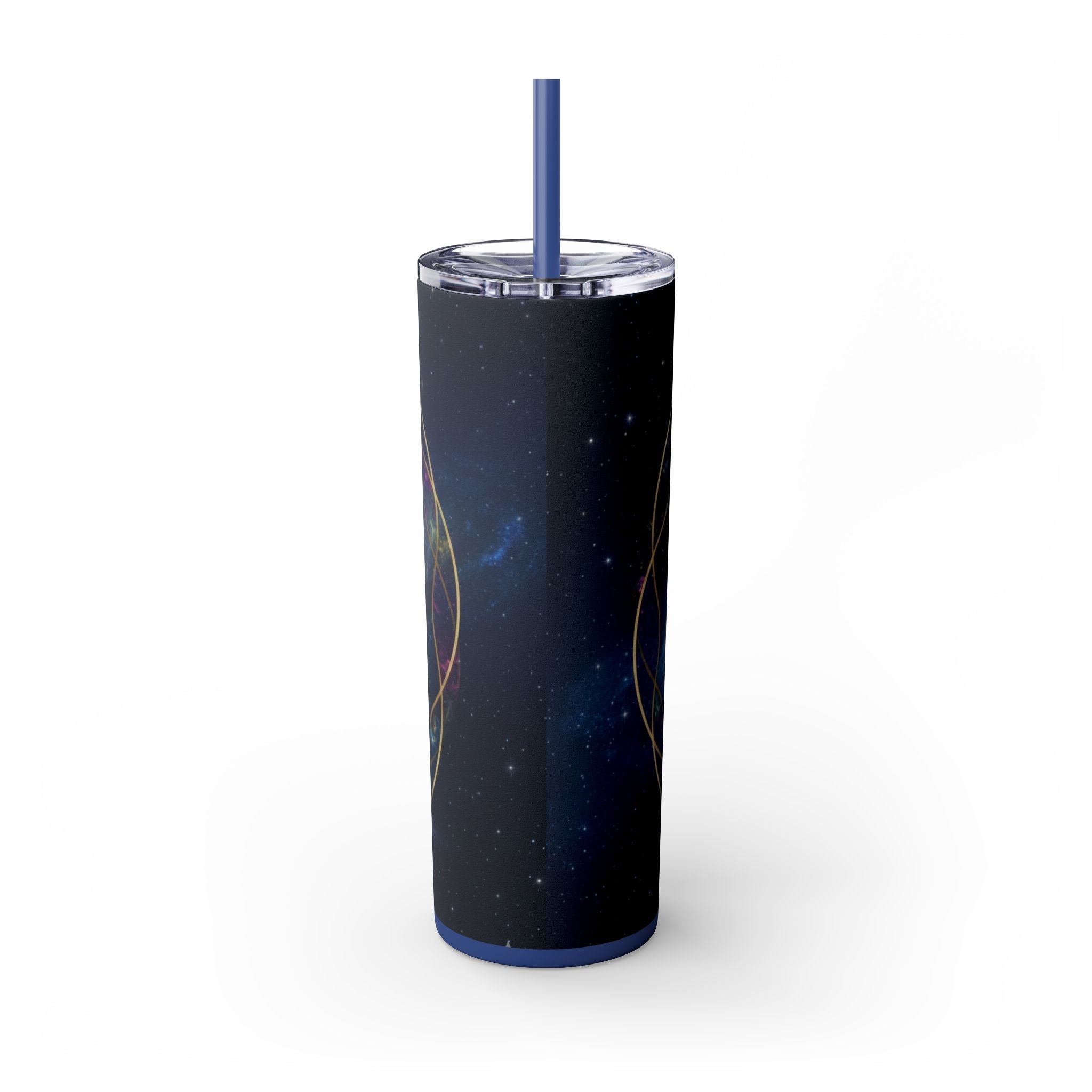 20oz Skinny Tumbler – Colorful Ether 9 Logo Stainless Steel Straw Cup