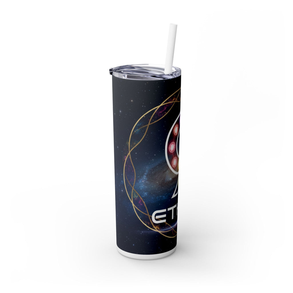 20oz Skinny Tumbler – Colorful Ether 9 Logo Stainless Steel Straw Cup