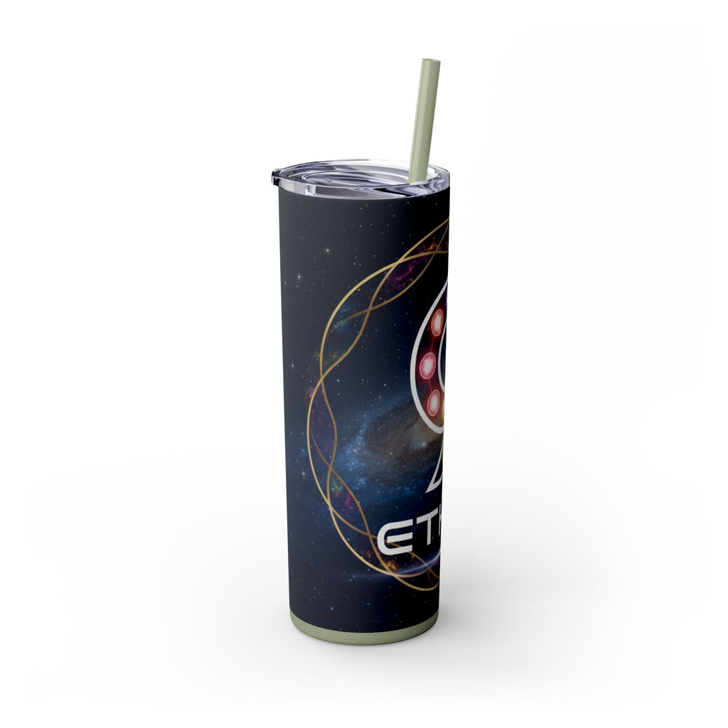 20oz Skinny Tumbler – Colorful Ether 9 Logo Stainless Steel Straw Cup