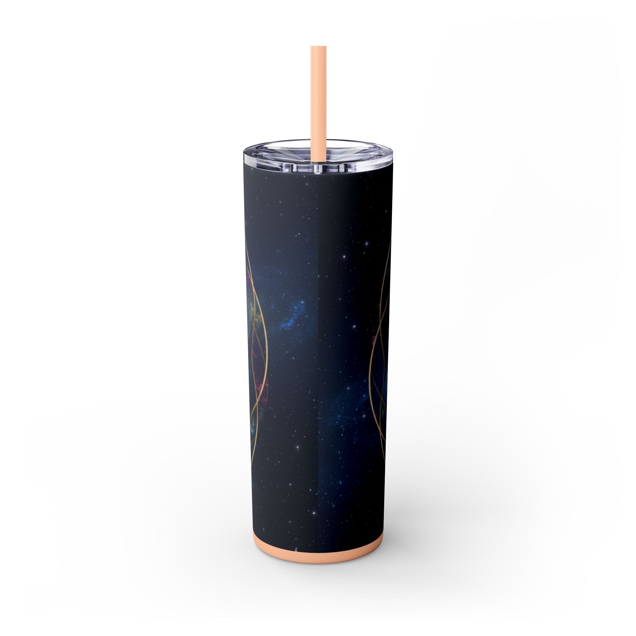 20oz Skinny Tumbler – Colorful Ether 9 Logo Stainless Steel Straw Cup