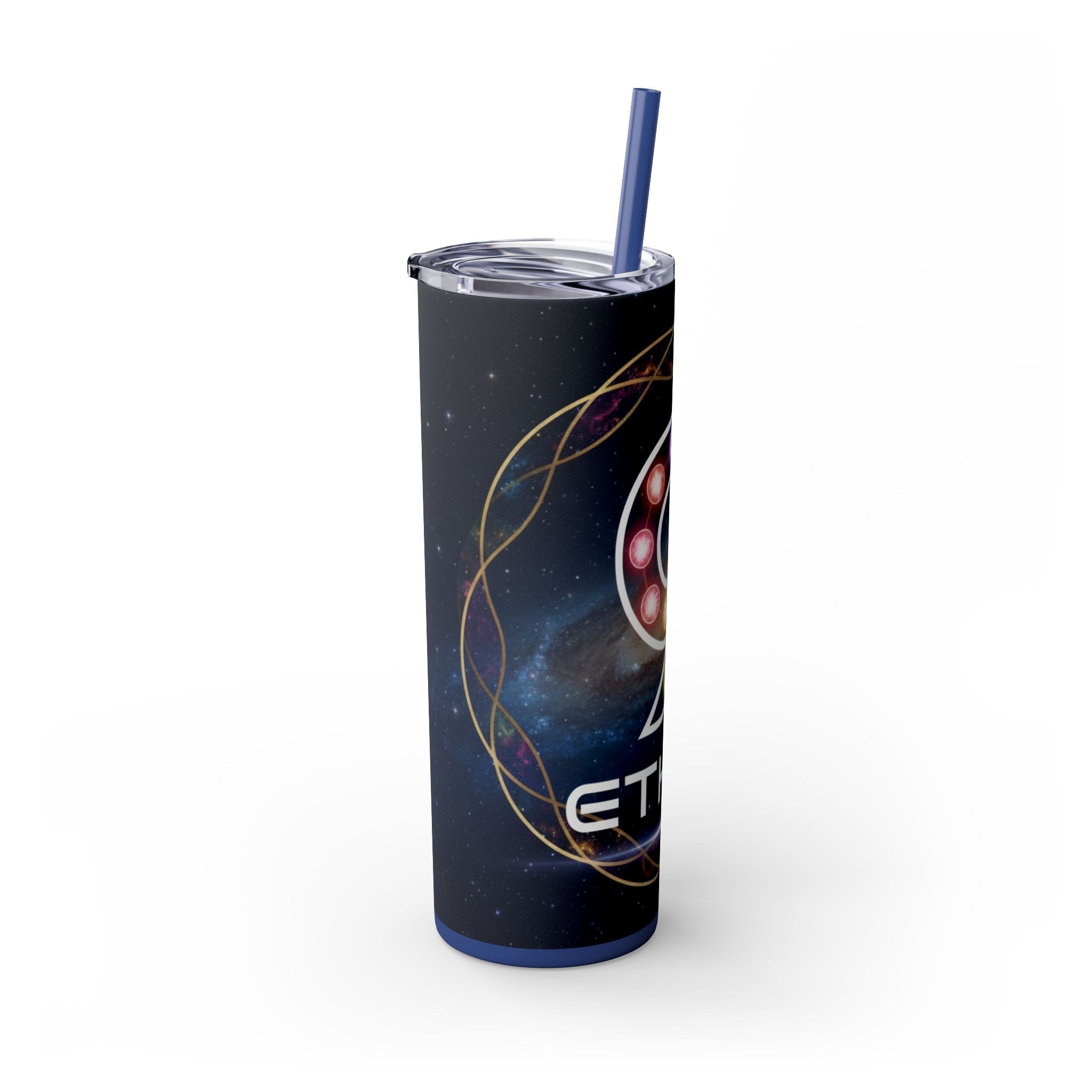 20oz Skinny Tumbler – Colorful Ether 9 Logo Stainless Steel Straw Cup