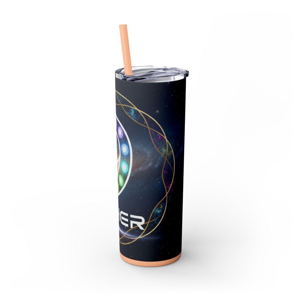 20oz Skinny Tumbler – Colorful Ether 9 Logo Stainless Steel Straw Cup