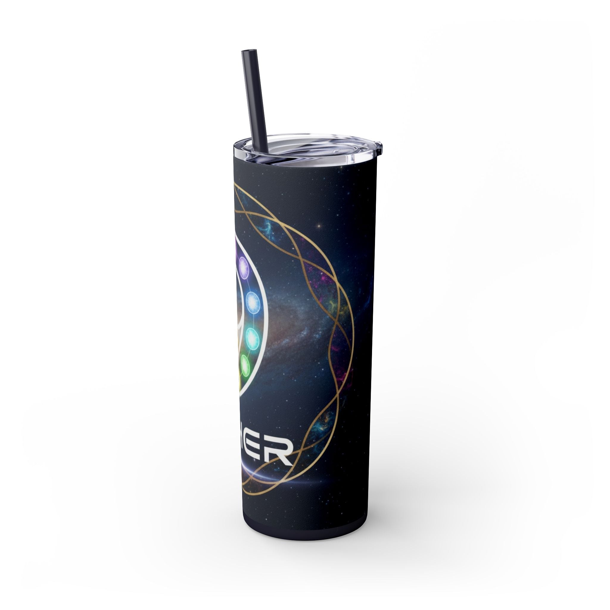 20oz Skinny Tumbler – Colorful Ether 9 Logo Stainless Steel Straw Cup