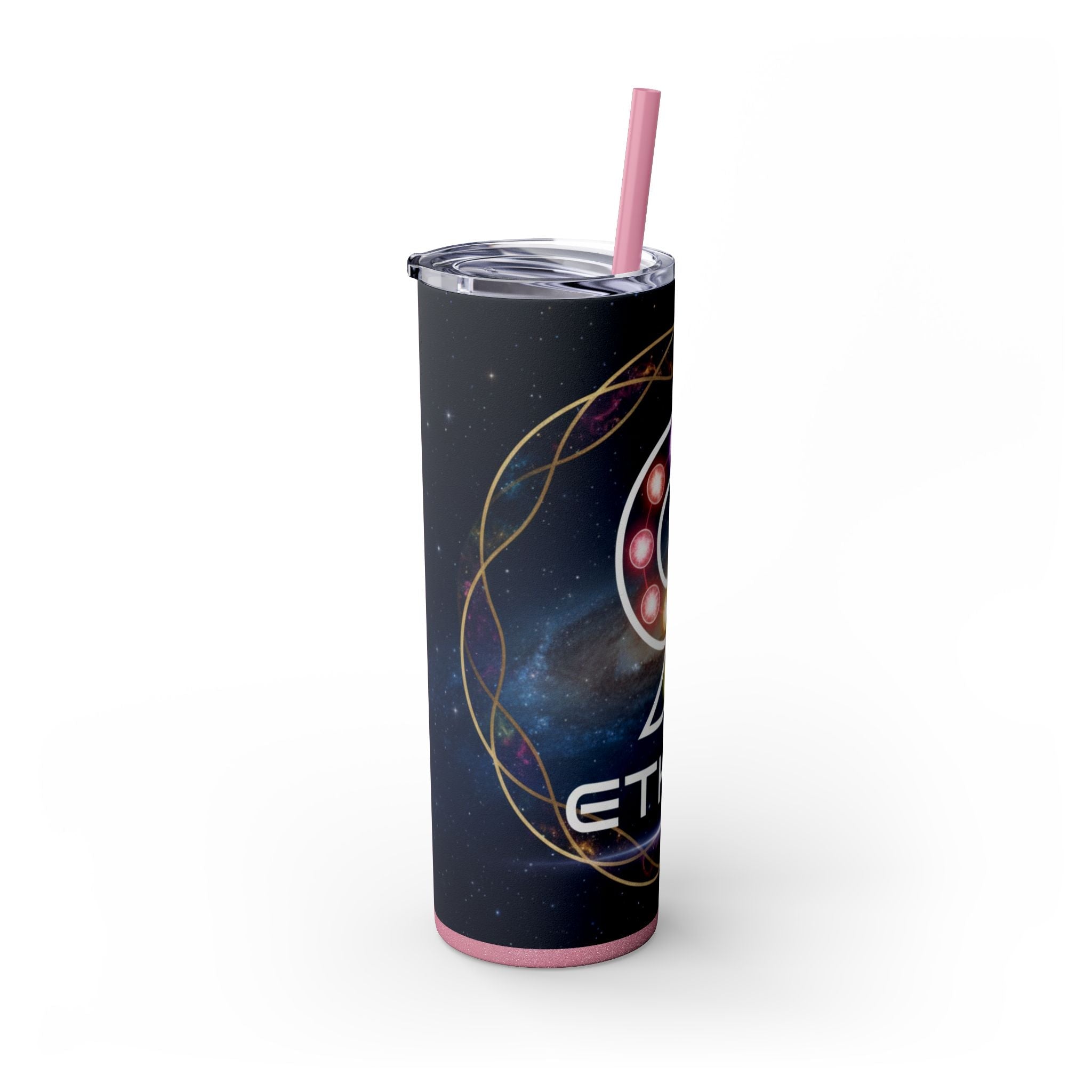 20oz Skinny Tumbler – Colorful Ether 9 Logo Stainless Steel Straw Cup