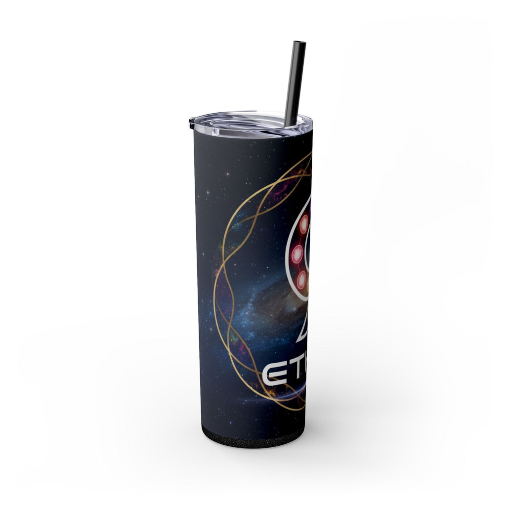 20oz Skinny Tumbler – Colorful Ether 9 Logo Stainless Steel Straw Cup